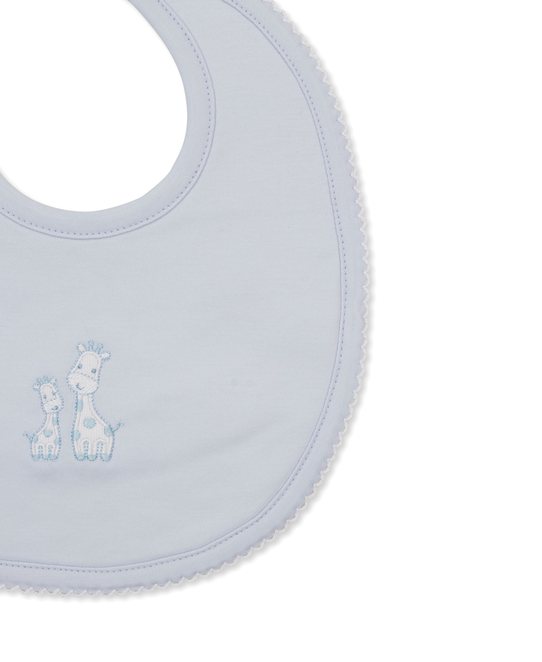 Giraffe Laughs Blue Bib - Kissy Kissy
