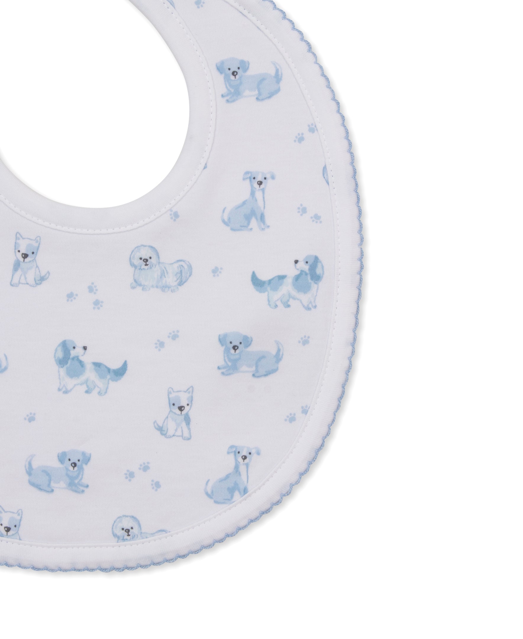 Puppy Paws Blue Bib - Kissy Kissy