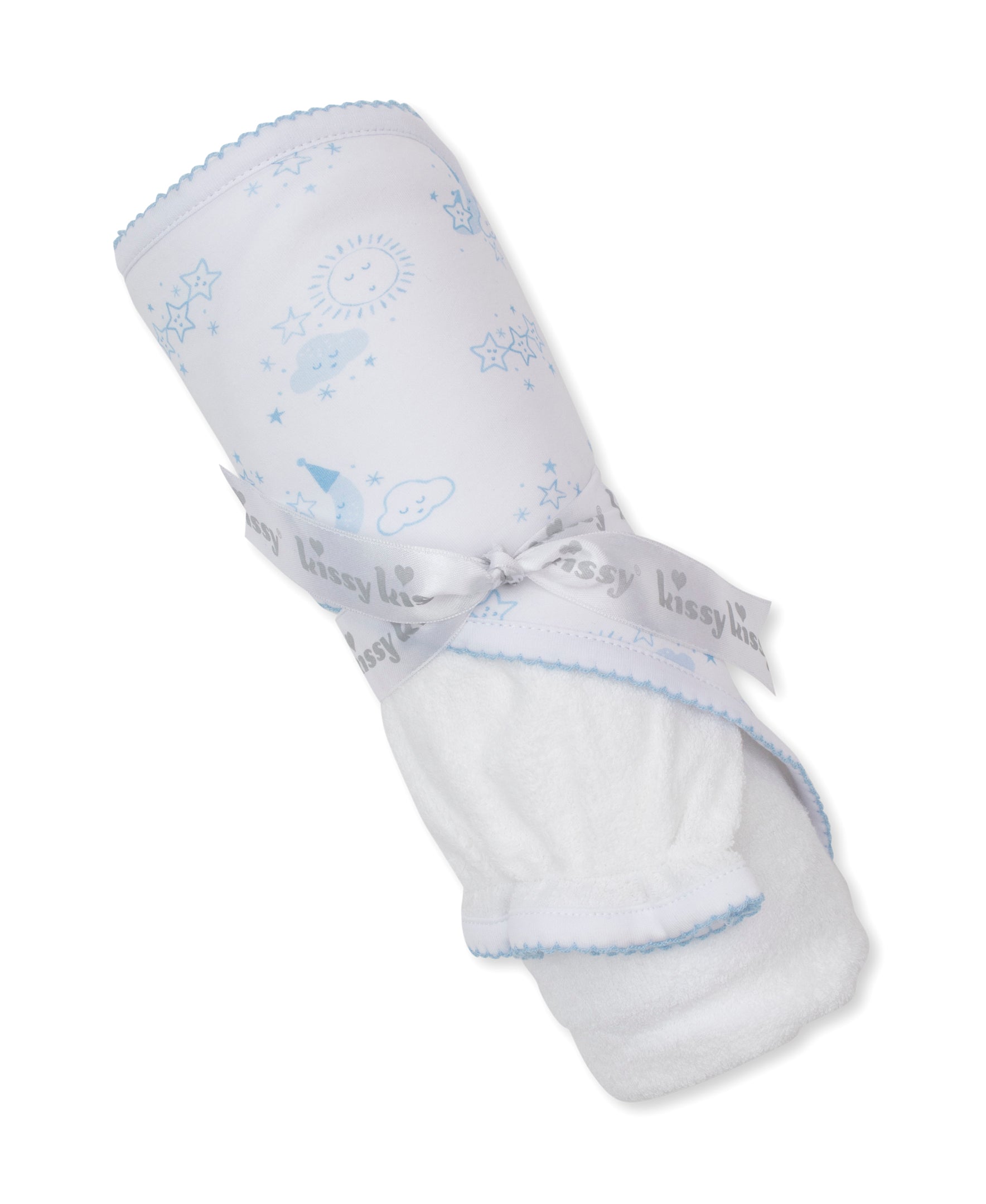 Nightfall Blue Hooded Towel & Mitt Set - Kissy Kissy