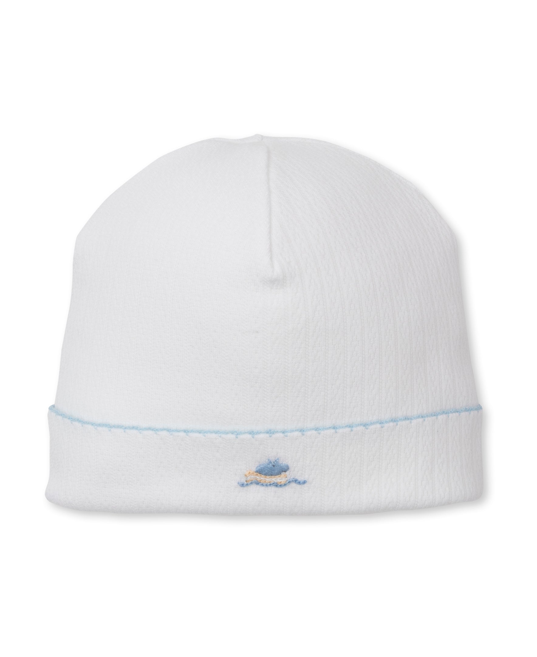Premier Noah's Ark White/Blue Hand Emb. Hat - Kissy Kissy