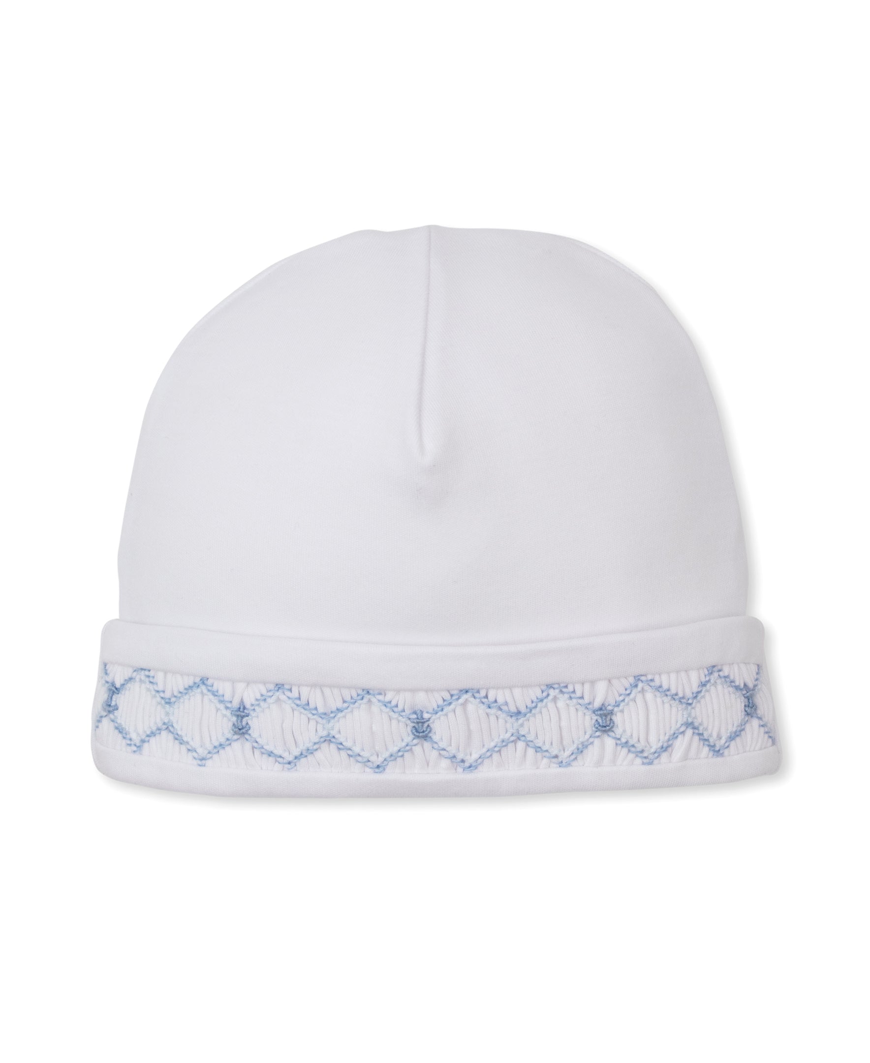 CLB Summer Anchors 26 White/Blue Hand Smocked Hat - Kissy Kissy