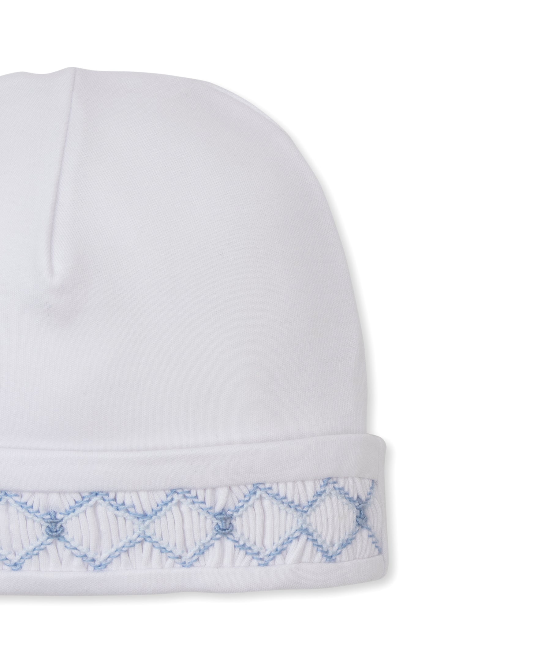 CLB Summer Anchors 26 White/Blue Hand Smocked Hat - Kissy Kissy