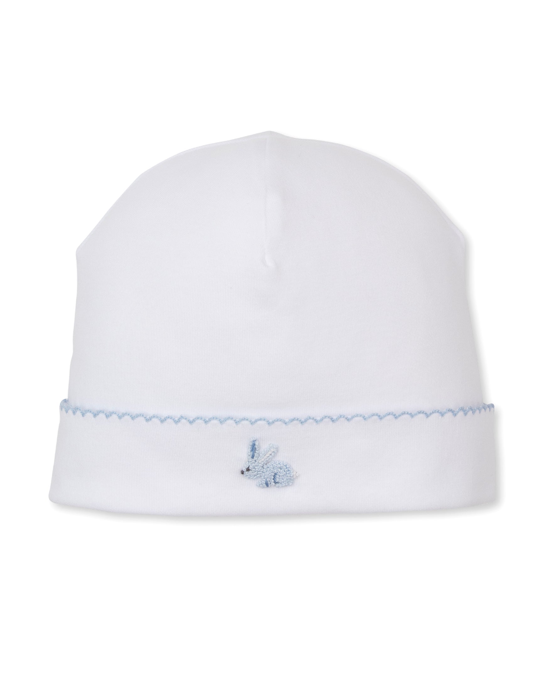 Premier Springtime Bunny Fun White/Blue Hand Emb. Hat - Kissy Kissy