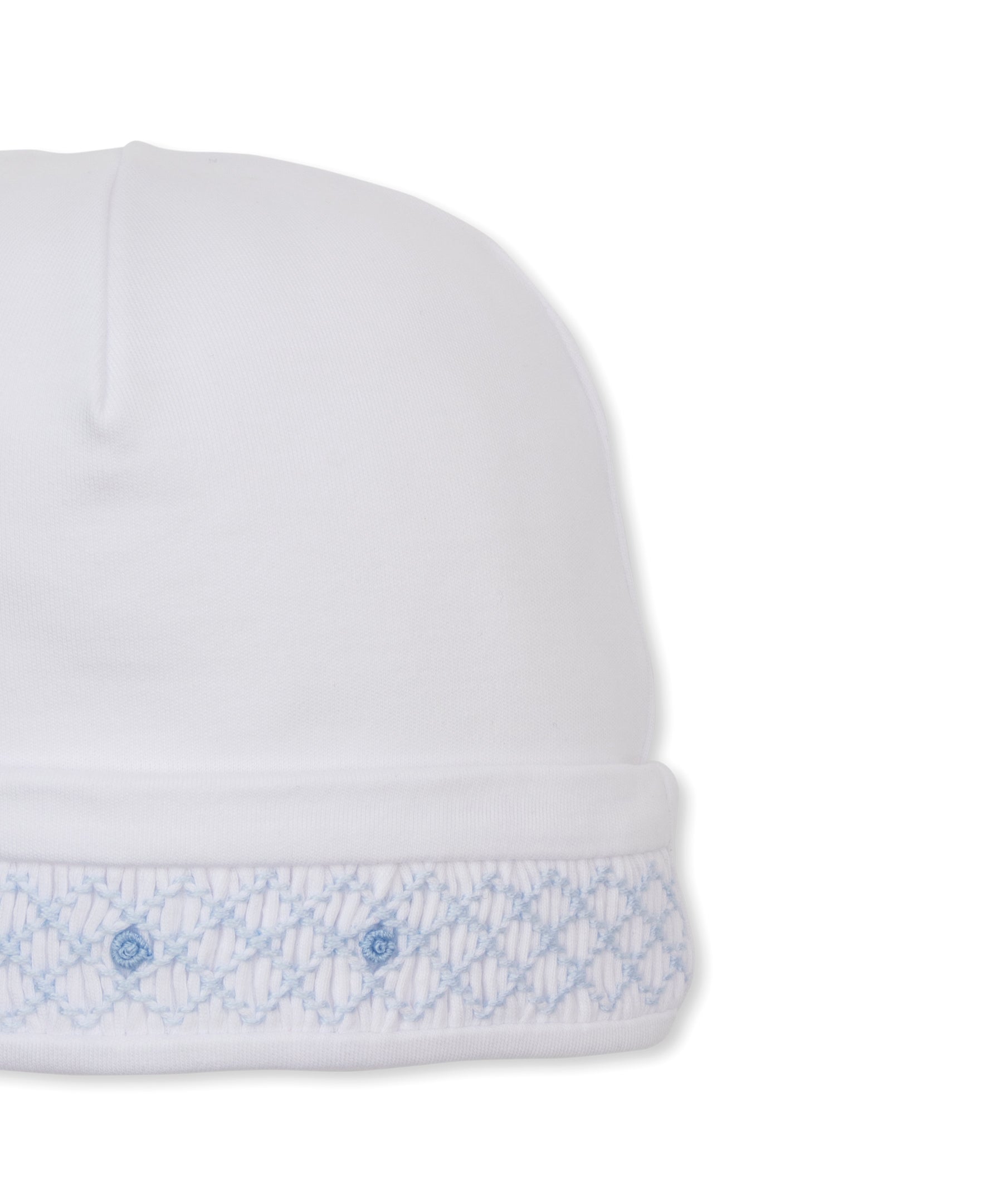CLB Fall 26 White/Blue Hand Smocked Hat