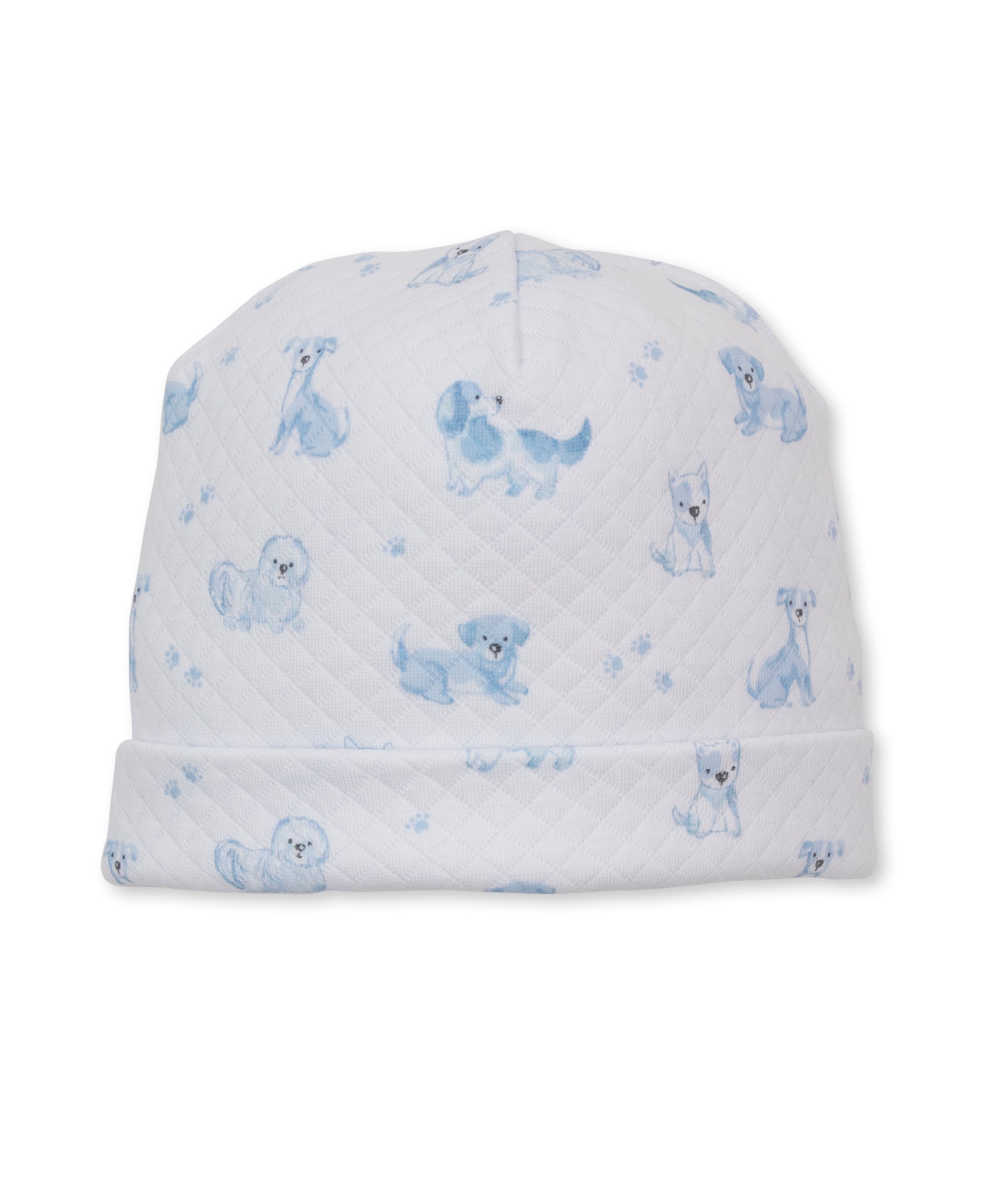 Puppy Paws Blue Jacquard Hat - Kissy Kissy