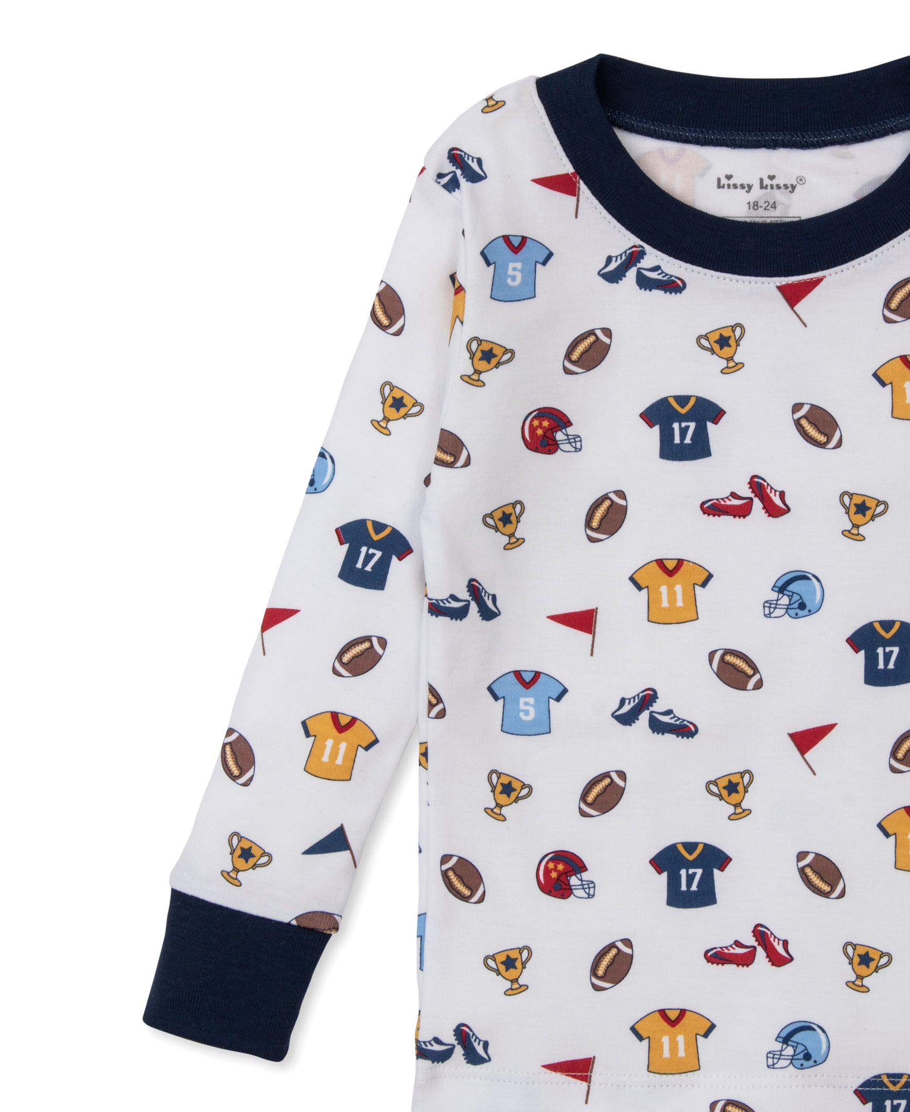 Football Fever Toddler Pajama Set - Kissy Kissy