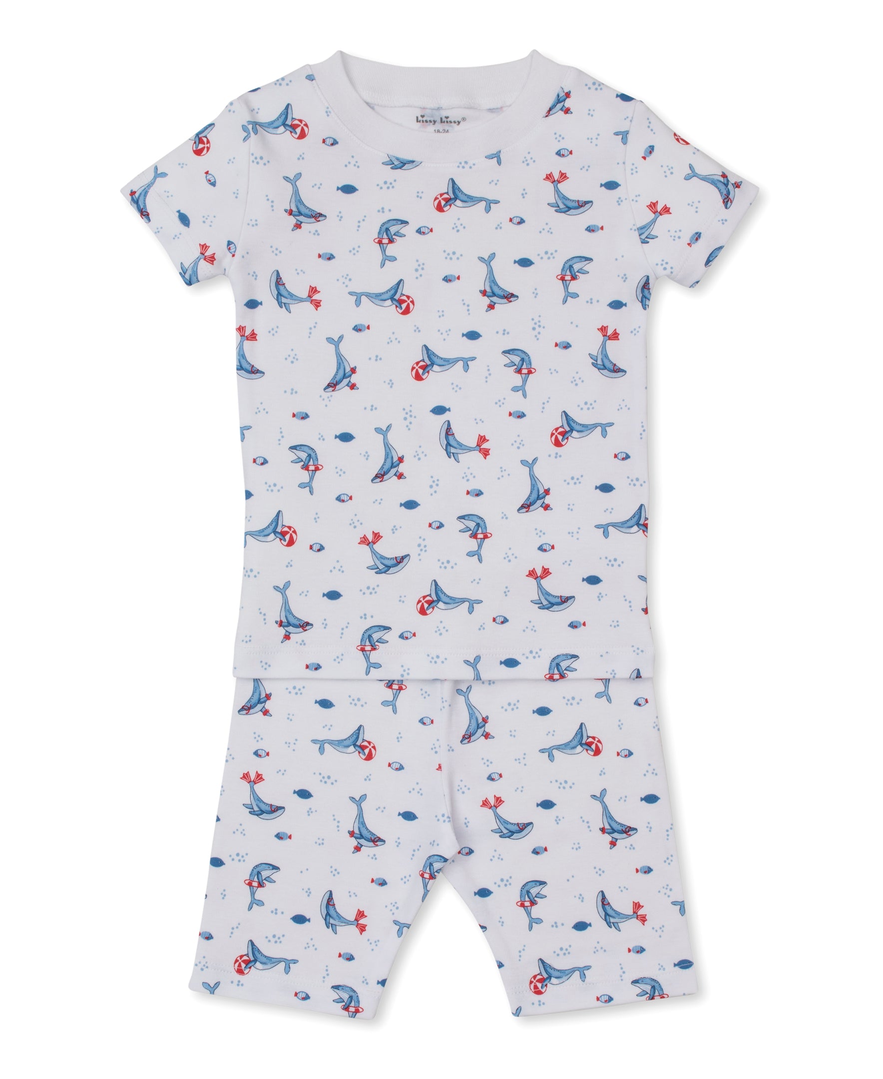 Tropical Whales Toddler Short Pajama Set - Kissy Kissy