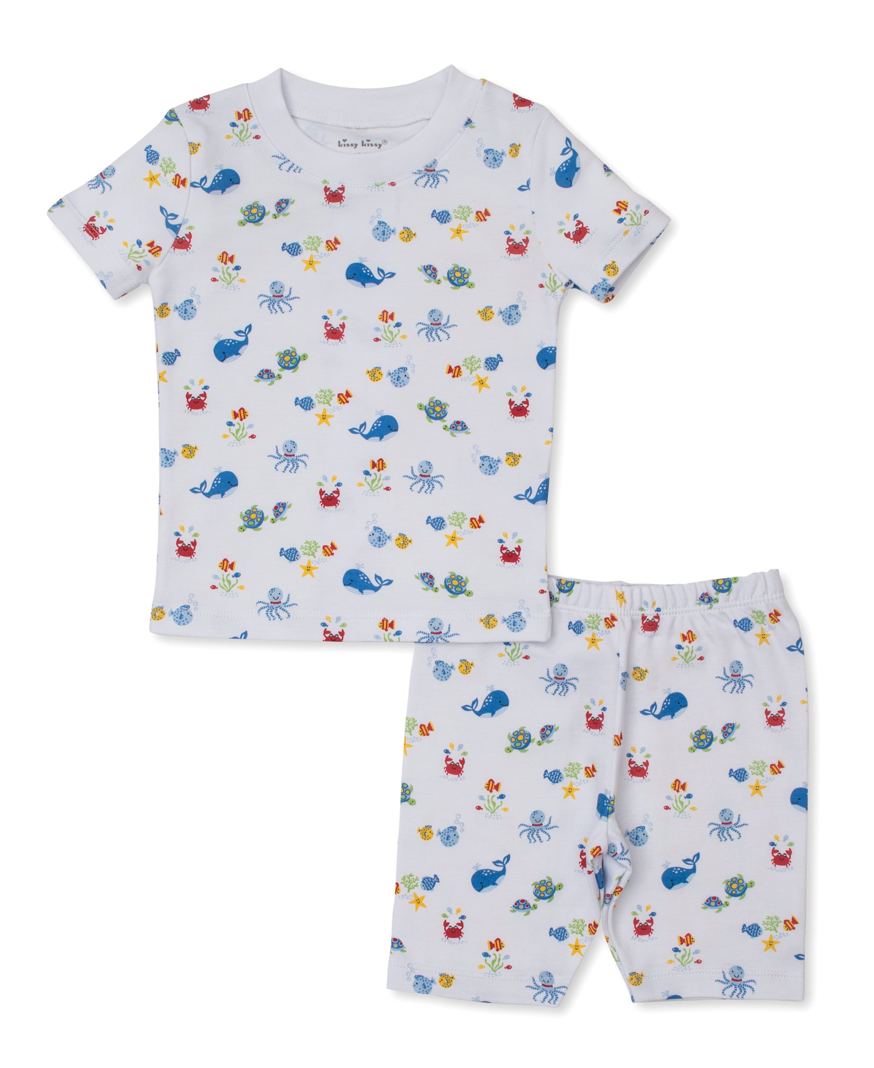 Ocean Antics Blue Short Pajama Set
