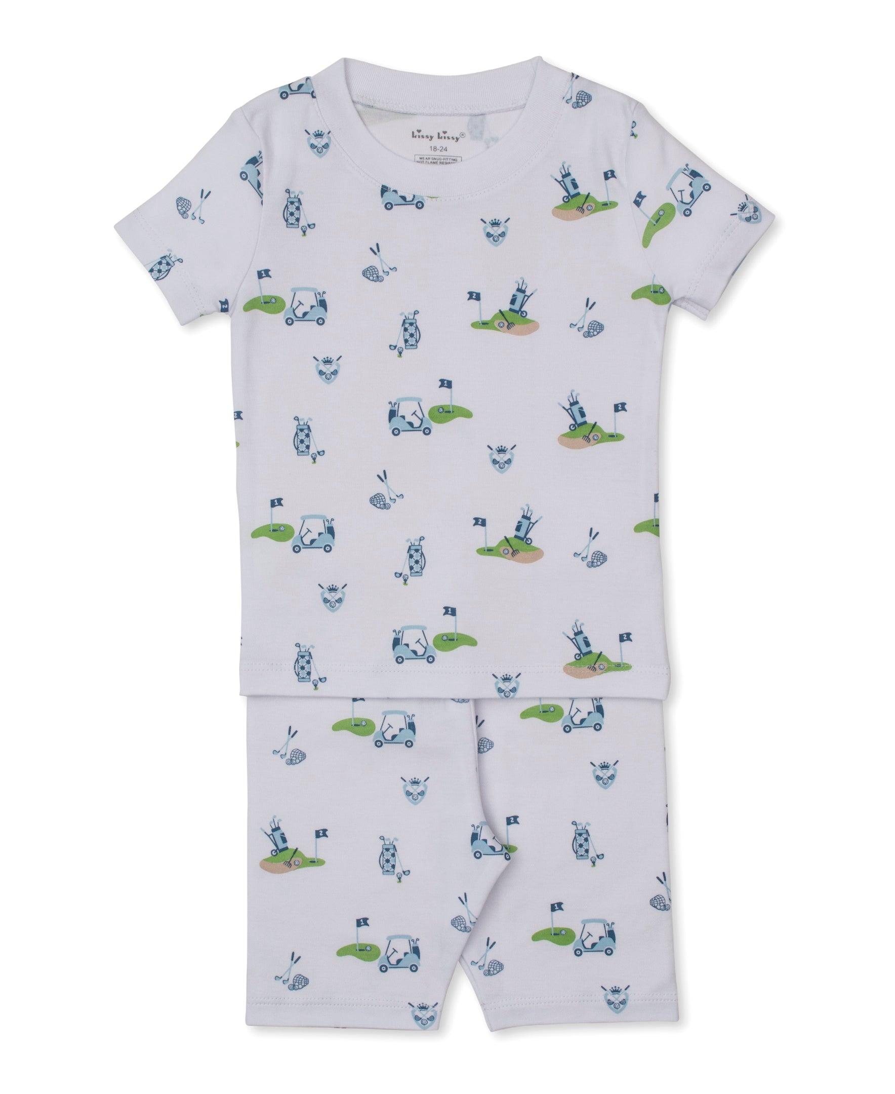 Golf Championship Blue Short Pajama Set - Kissy Kissy