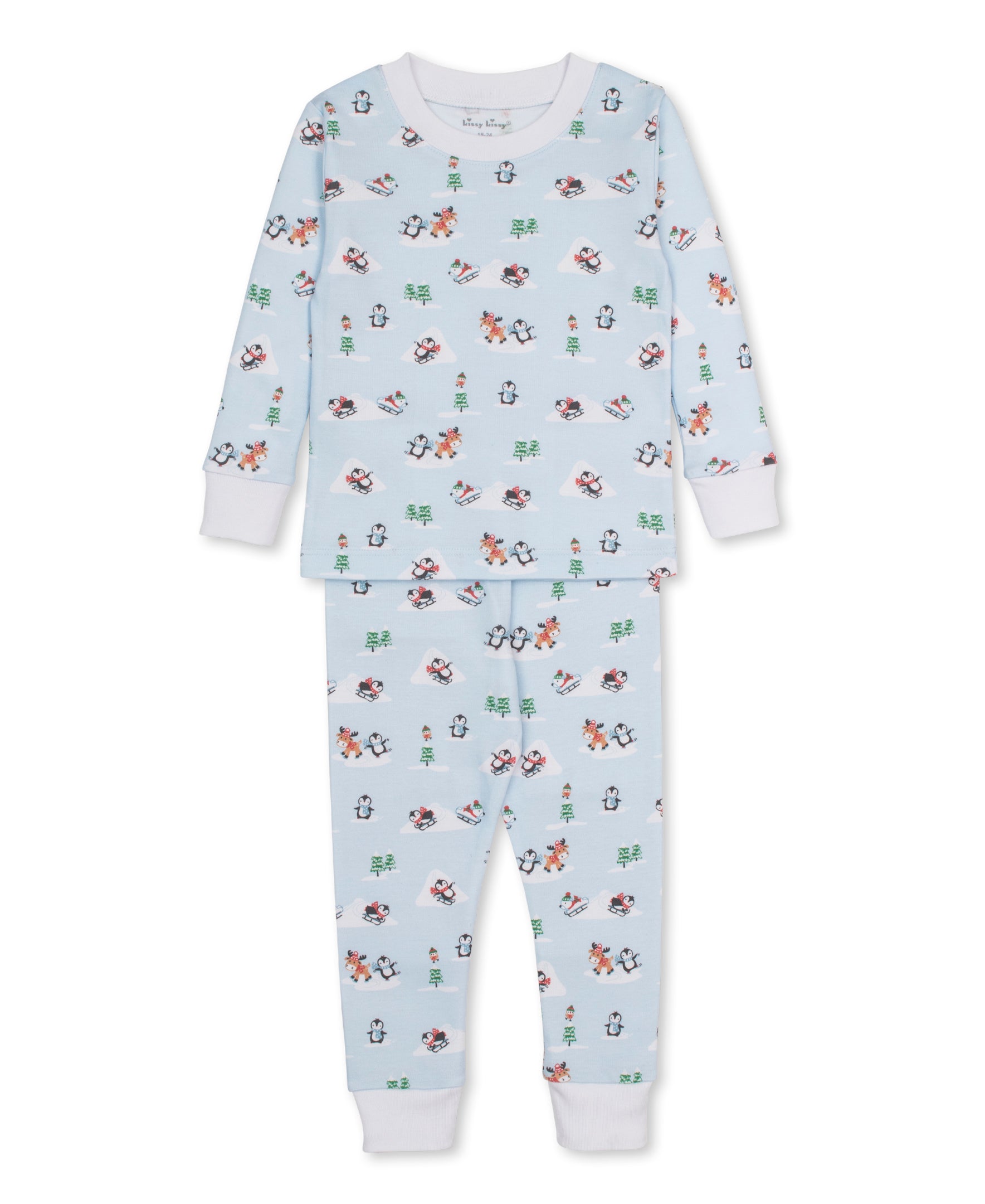 Snow Slides Blue Toddler Pajama Set