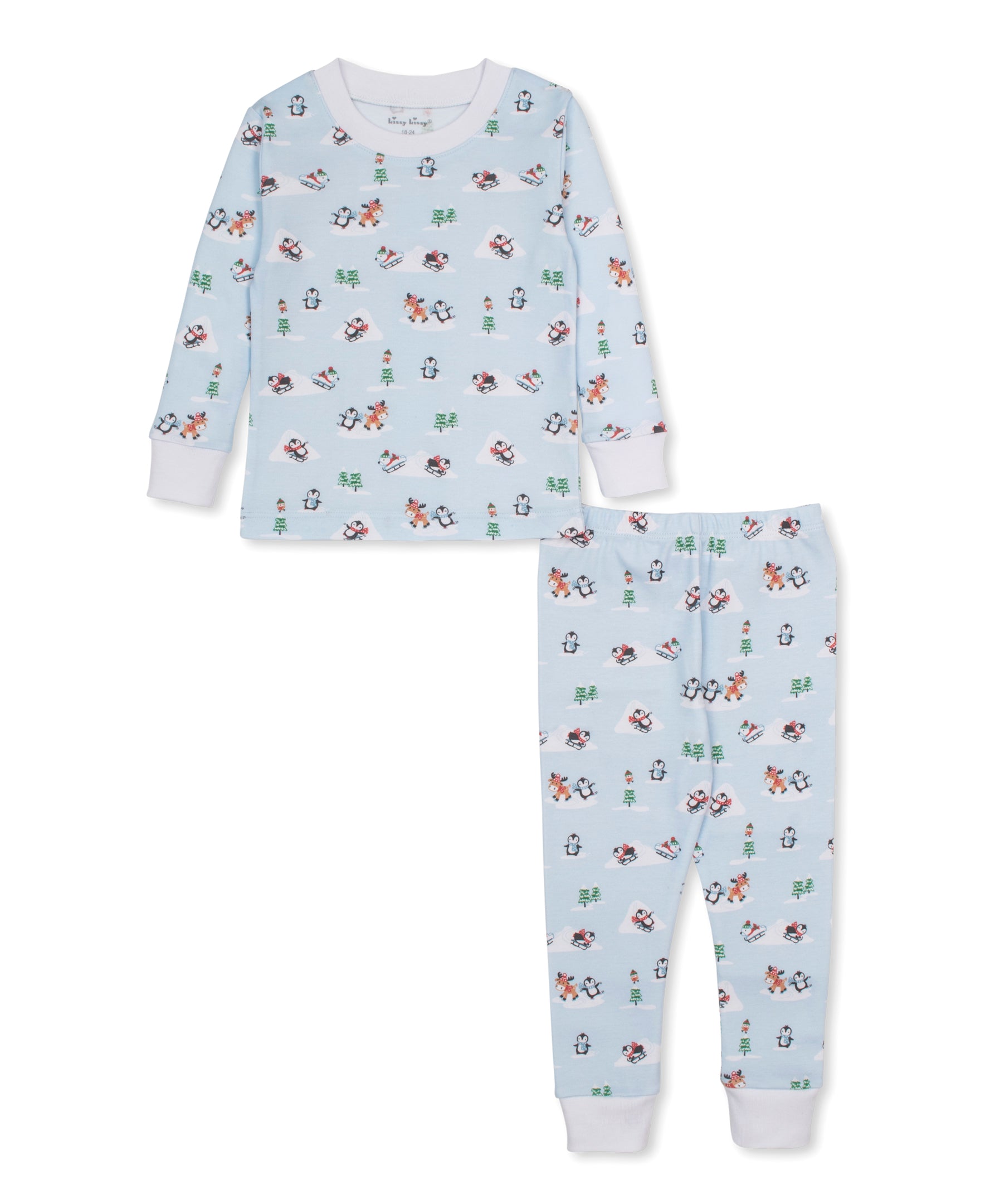 Snow Slides Blue Toddler Pajama Set
