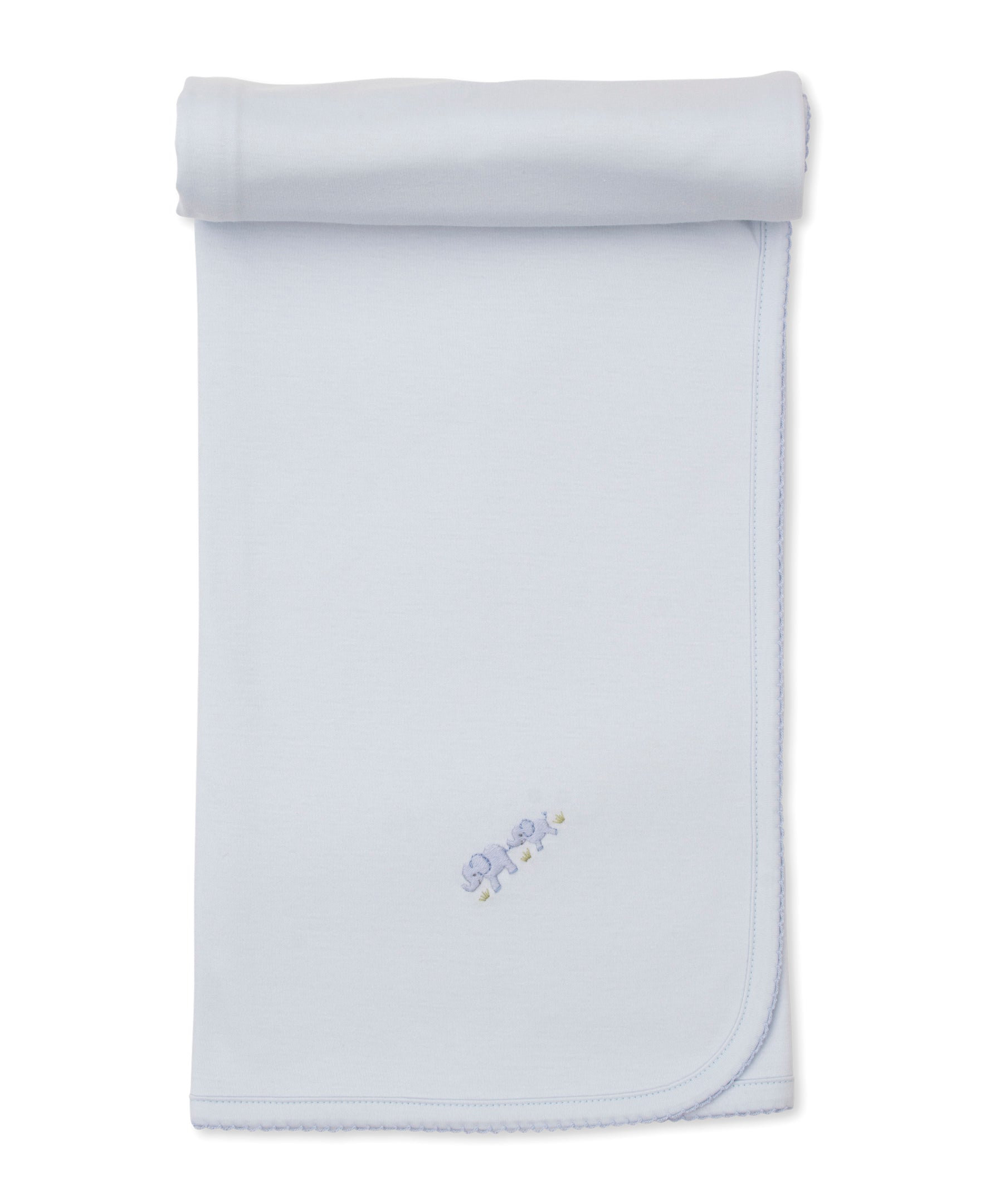 Premier Elephant Esprit Blue Hand Emb. Blanket - Kissy Kissy
