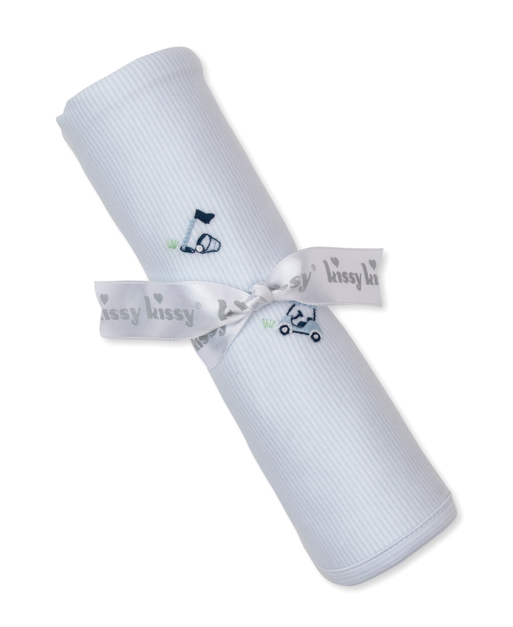 Premier Golf Championship Hand Emb. Stripe Blanket - Kissy Kissy