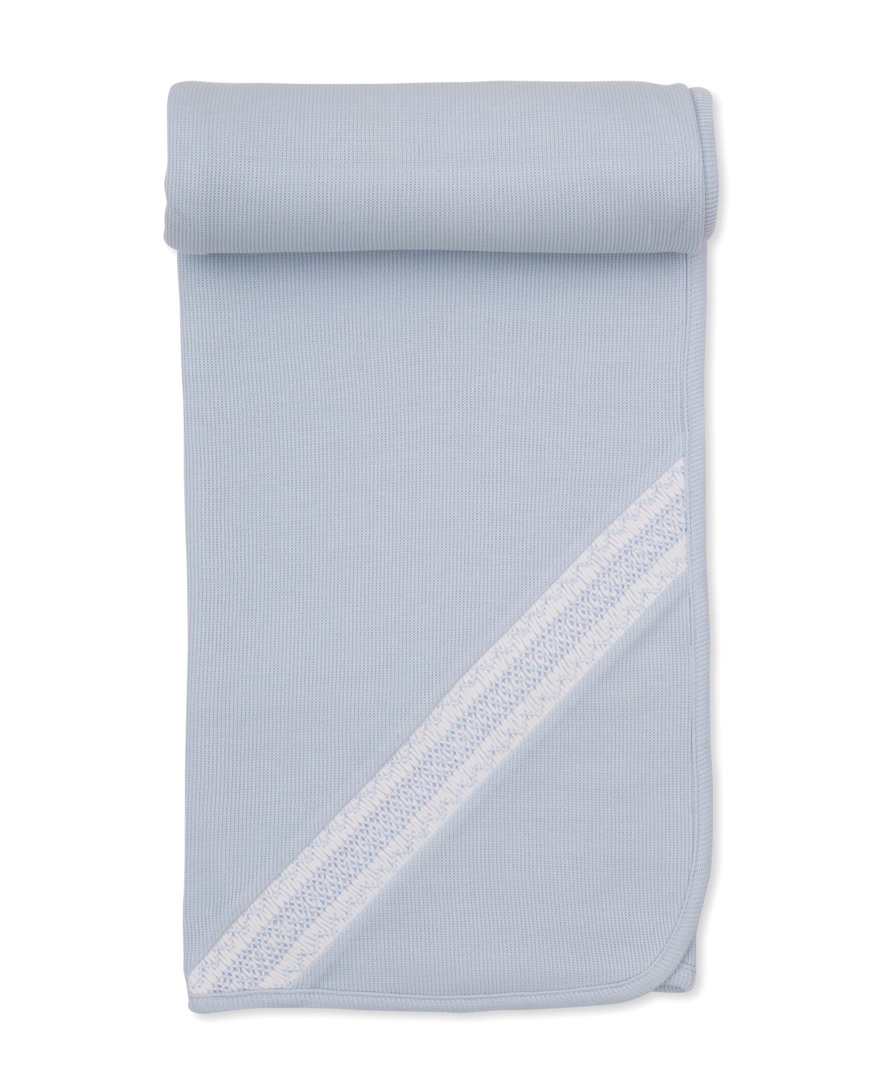 CLB Punto Ingles Blue Hand Smocked Blanket - Kissy Kissy