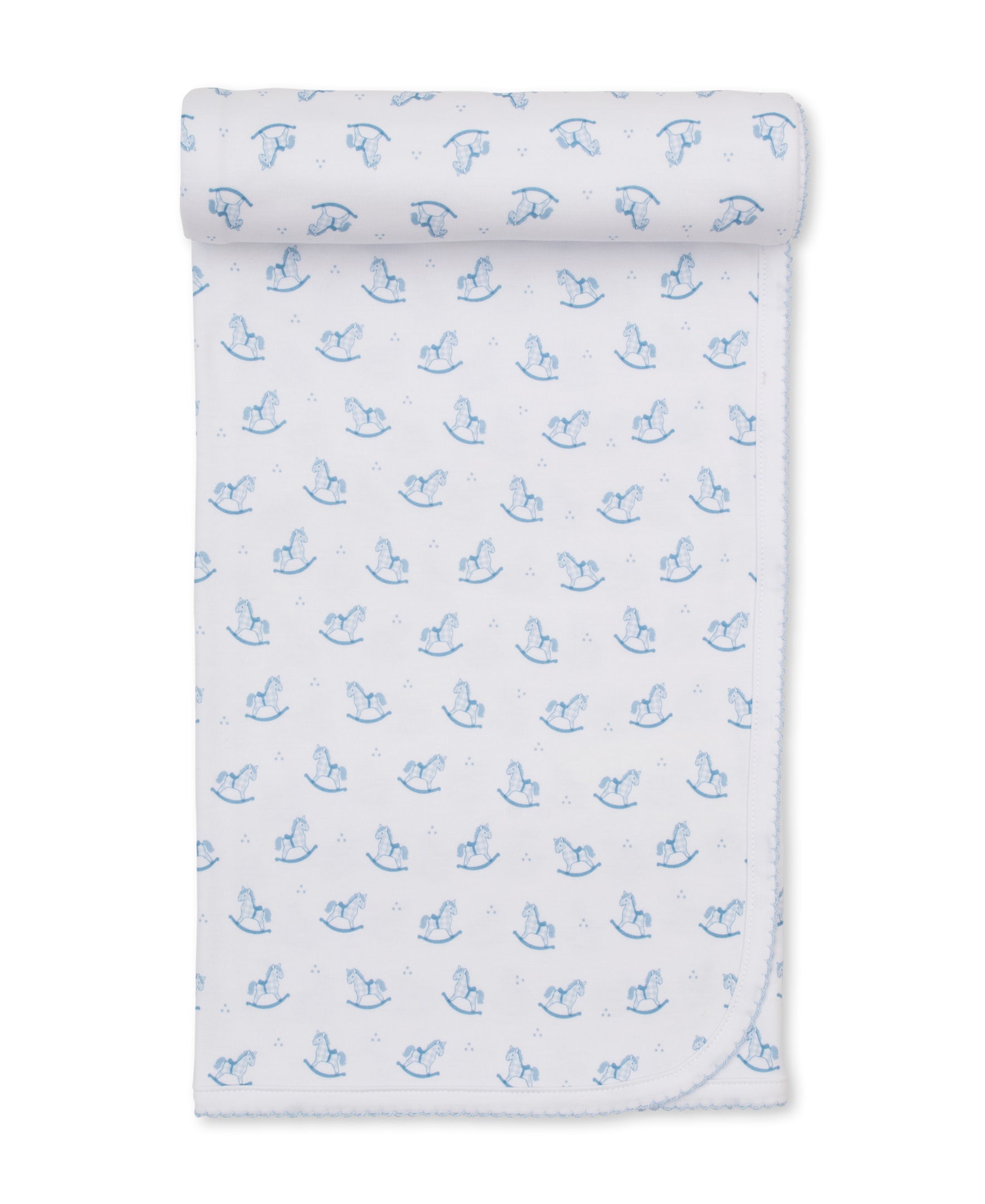 Gingham Rockers Blue Blanket