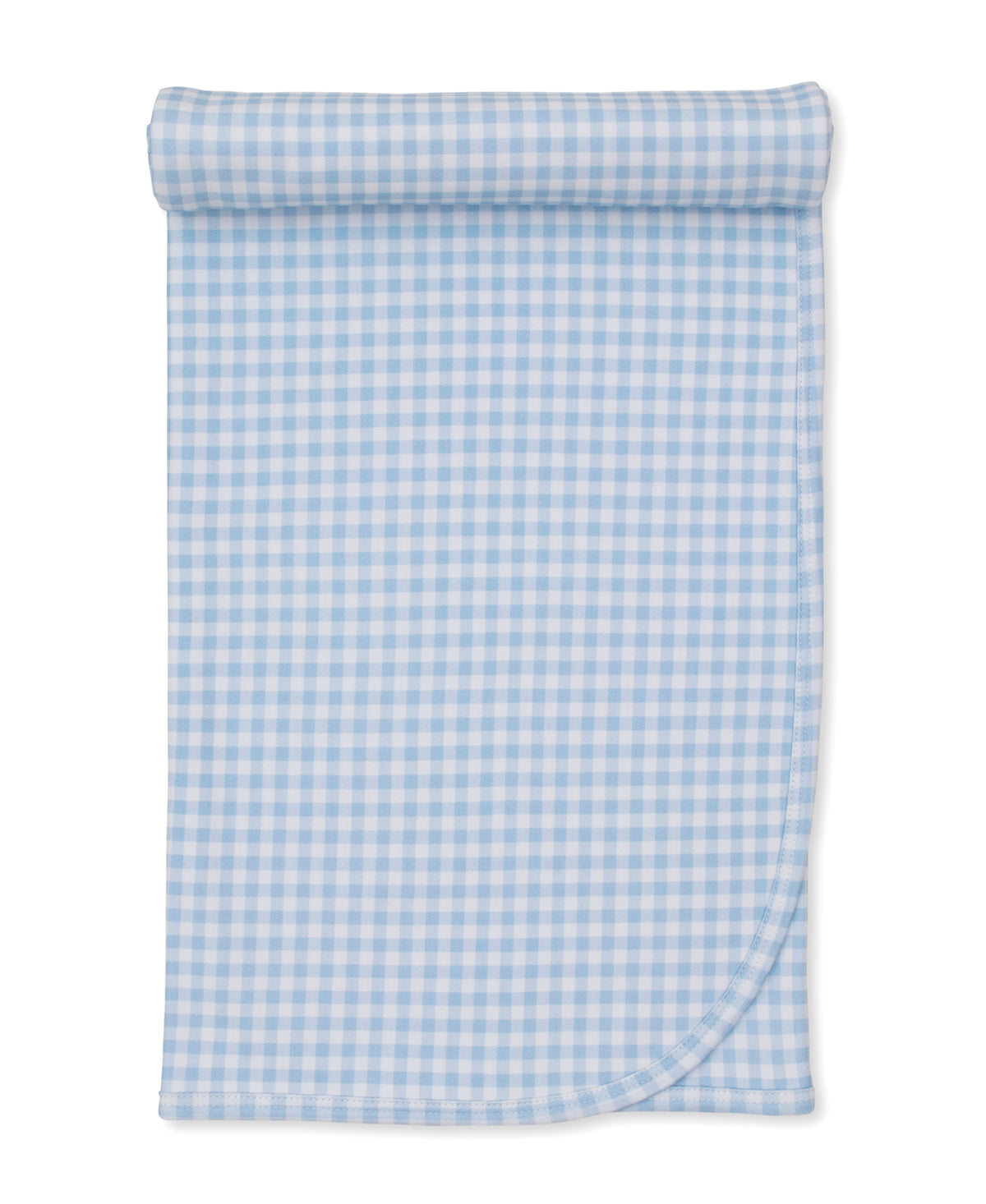 Gingham Traditions Blue Blanket - Kissy Kissy