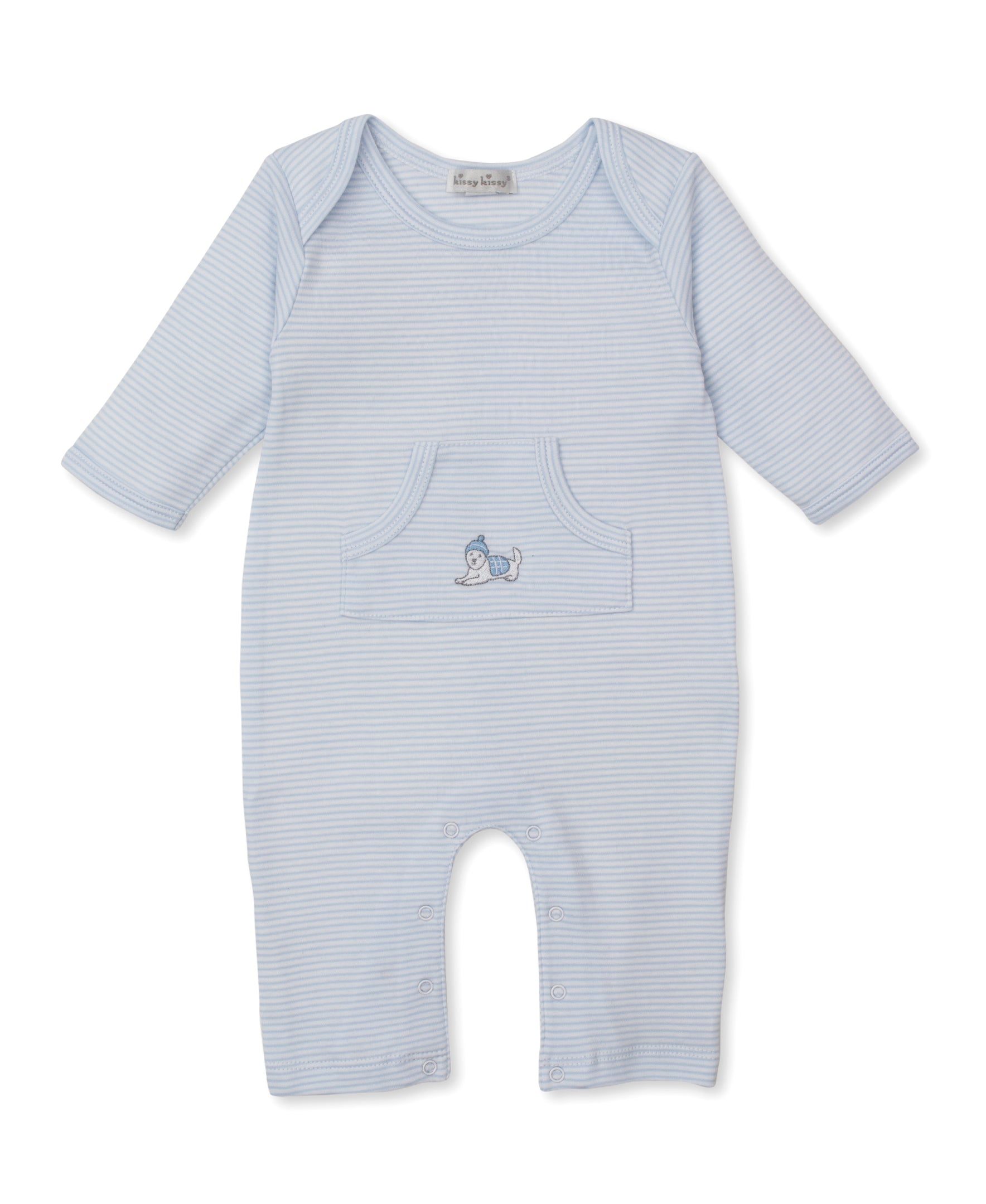 Pack of Pups Blue Stripe Playsuit - Kissy Kissy