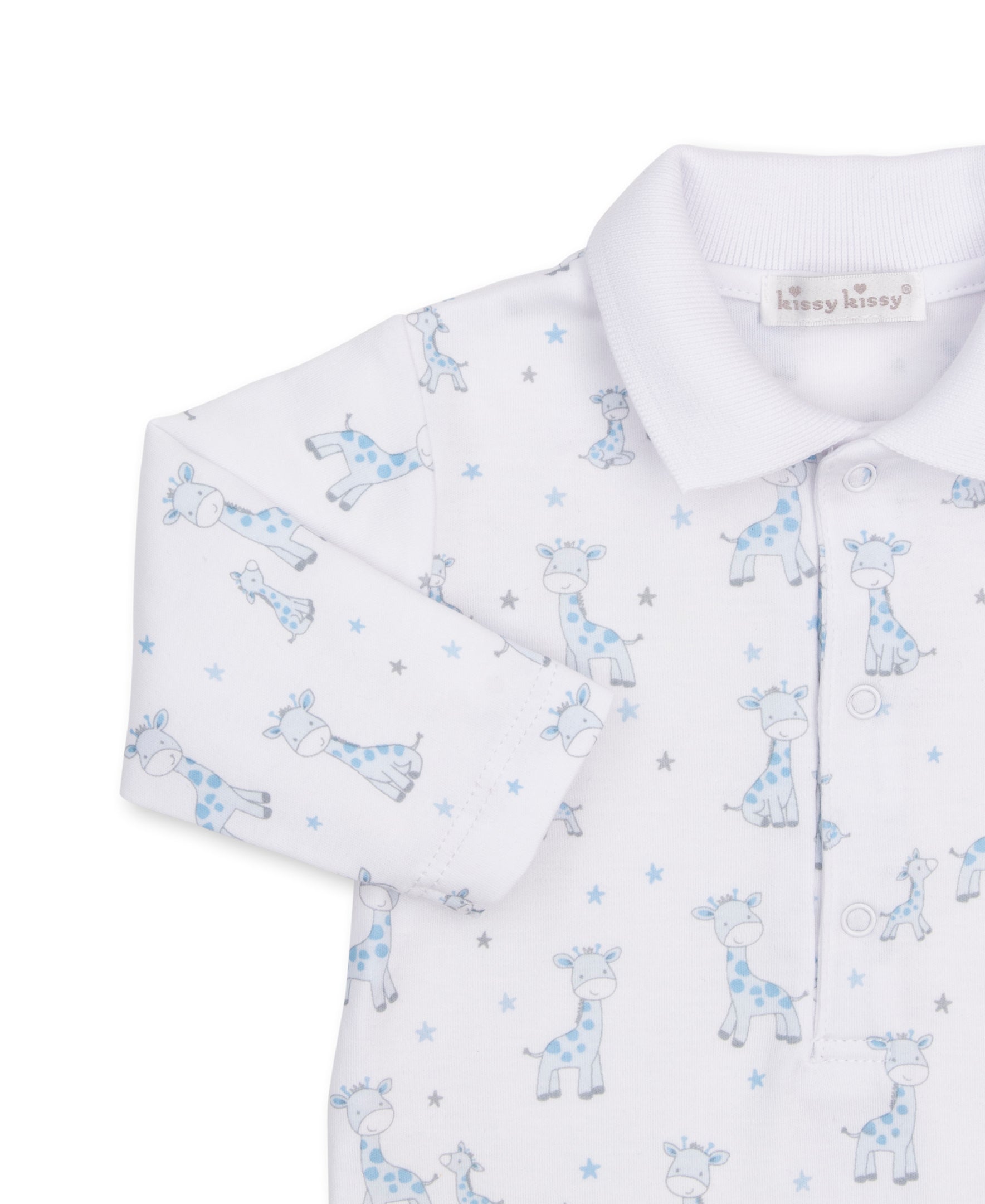 Just Giraffes Blue Playsuit - Kissy Kissy