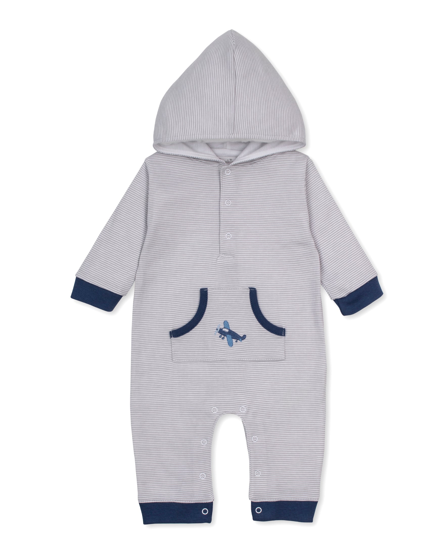 Awesome Aircrafts Stripe Playsuit with Hood