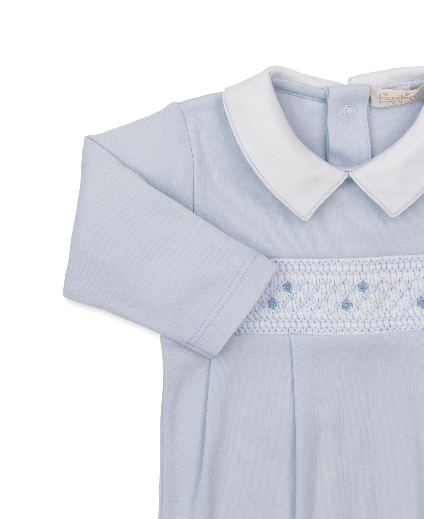 CLB Fall 26 Blue Hand Smocked Playsuit