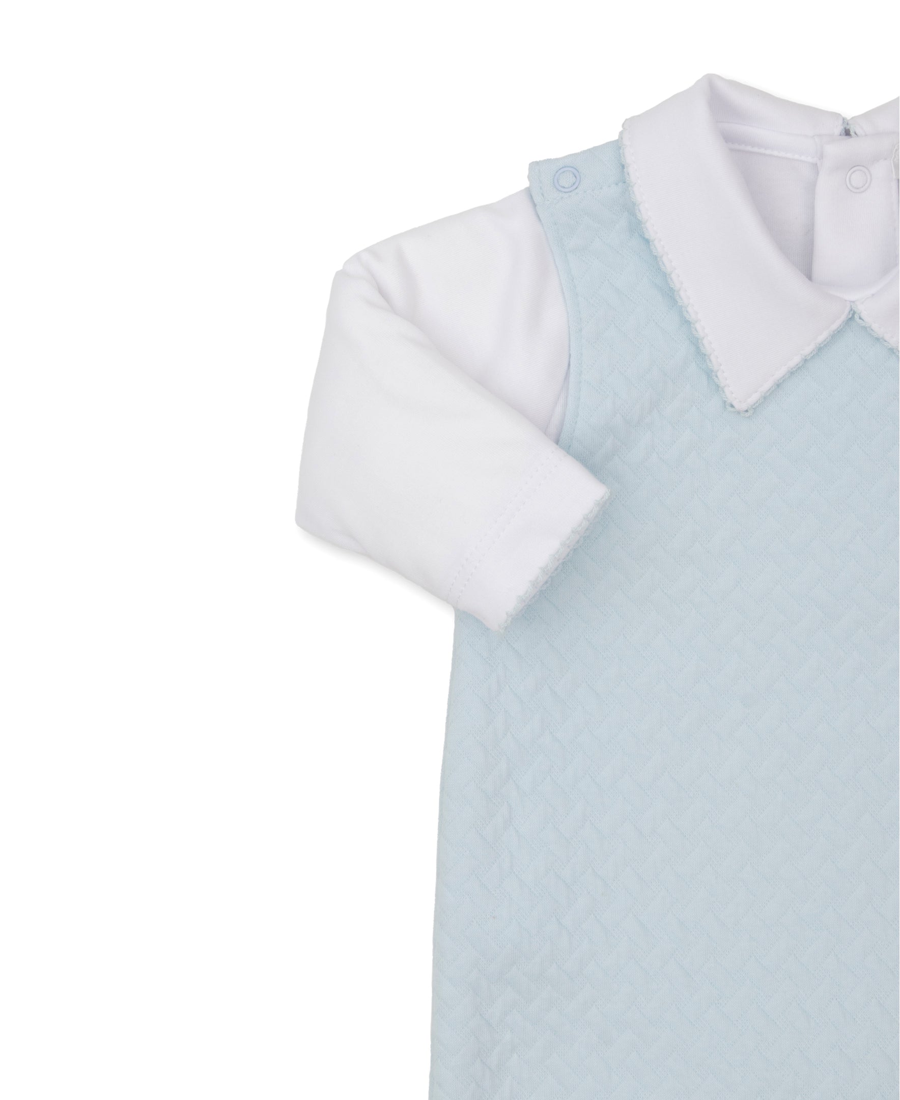 Classic Jacquards Blue Overall Set - Kissy Kissy