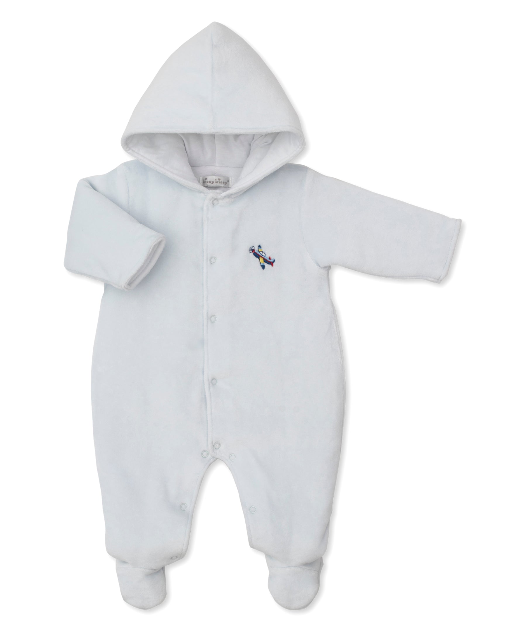 Air Adventures Velour Footed Bunting - Kissy Kissy