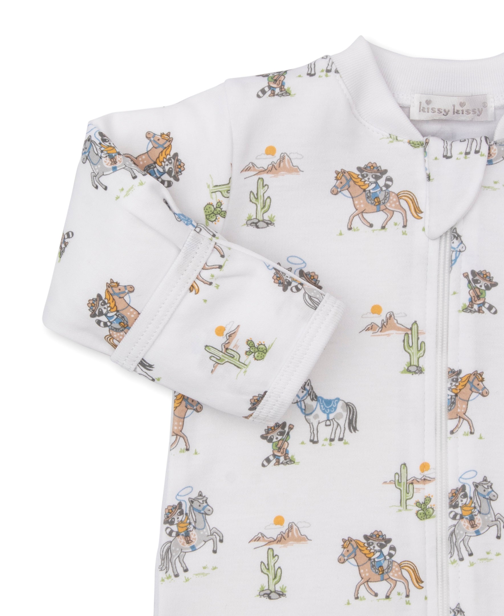 Cowpokes Roundup Zip Footie - Kissy Kissy