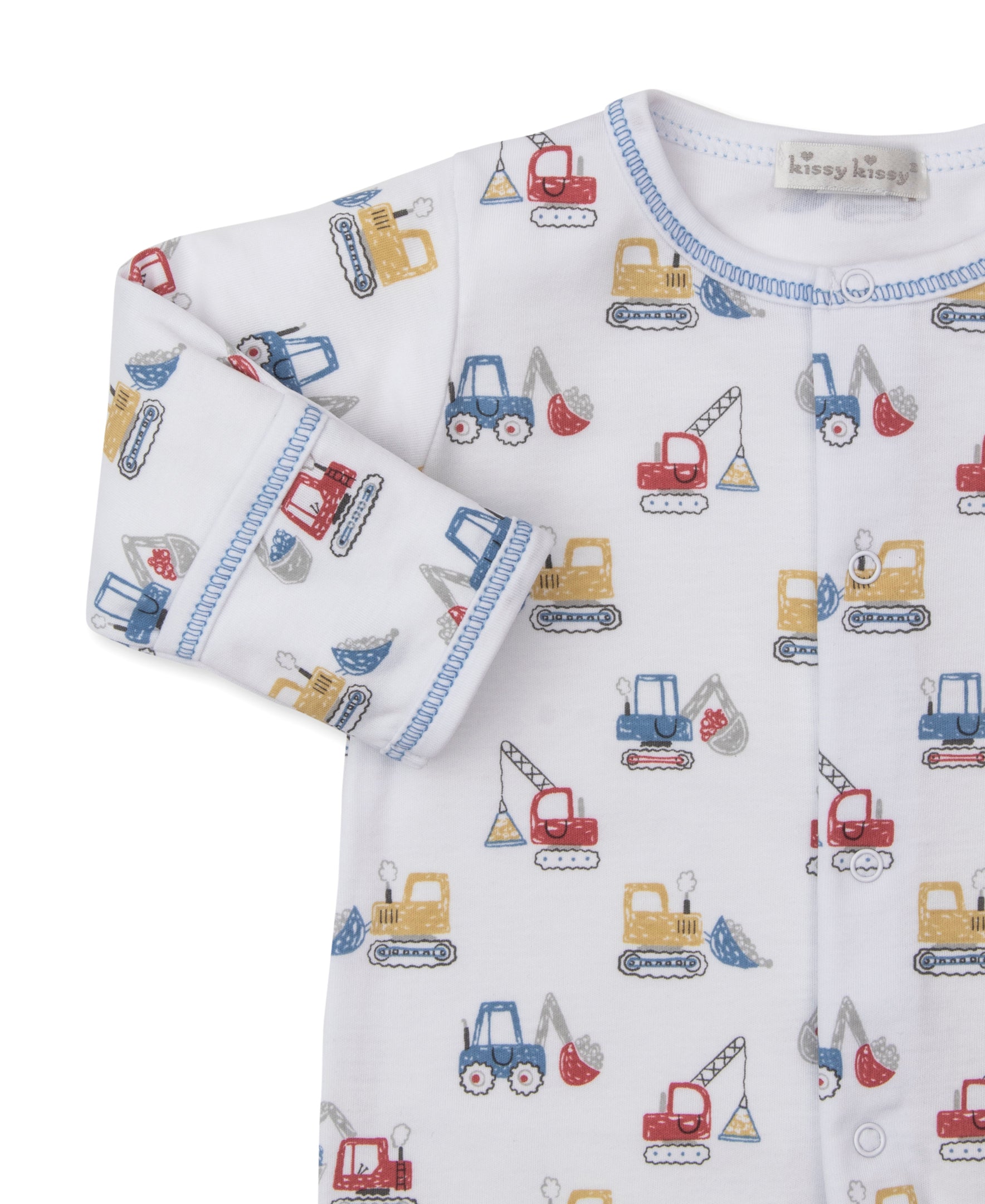 Construction Diggers Footie - Kissy Kissy