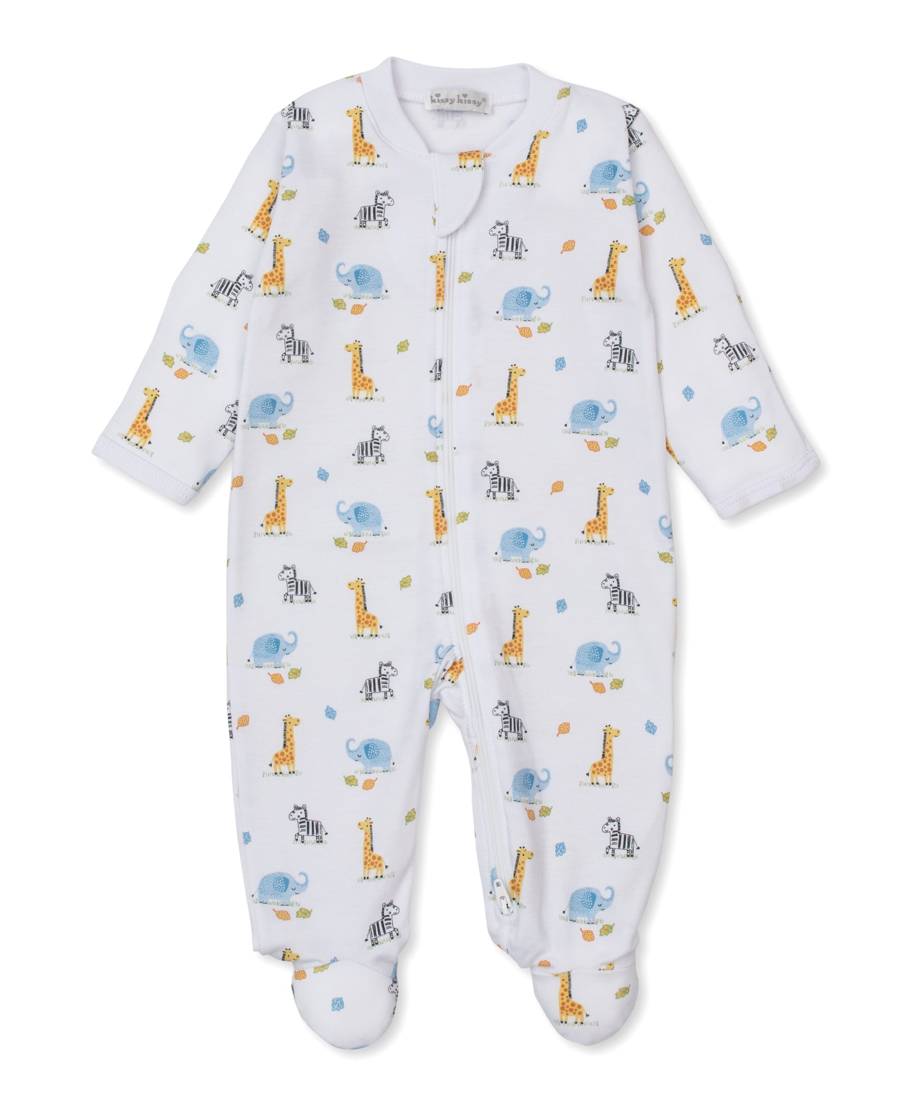 Safari Bunch Zip Footie - Kissy Kissy
