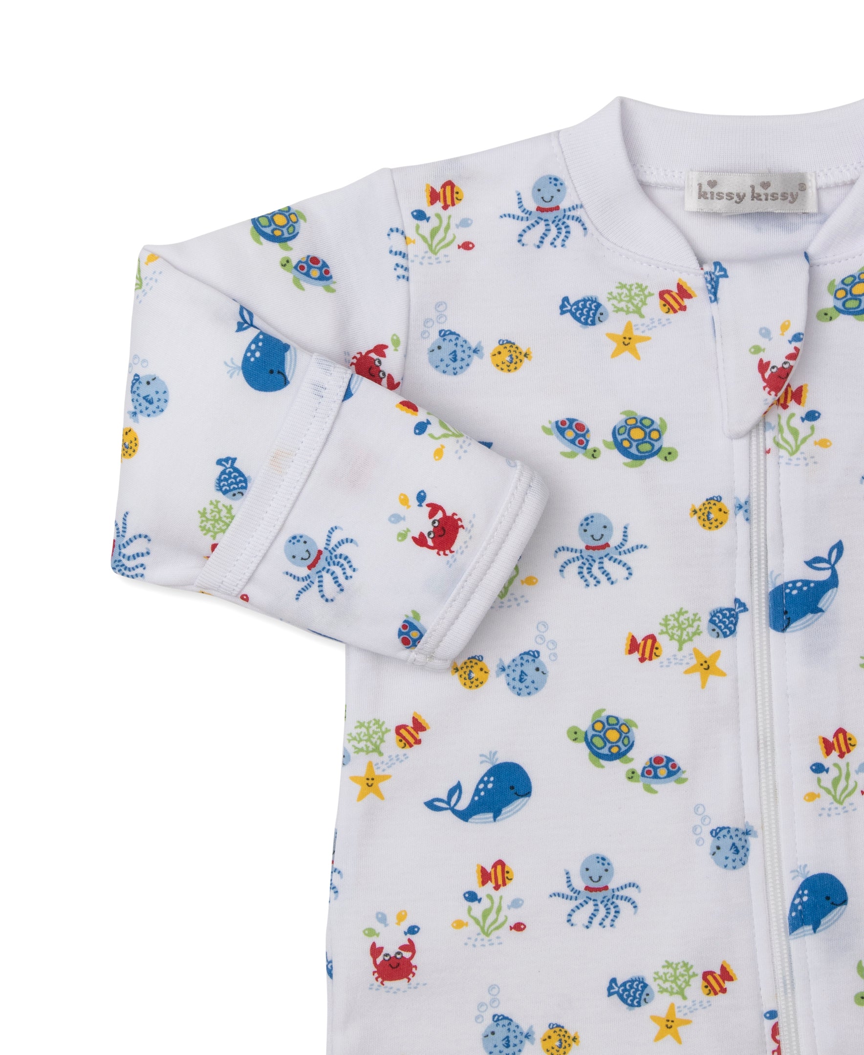 Ocean Antics Blue Zip Footie