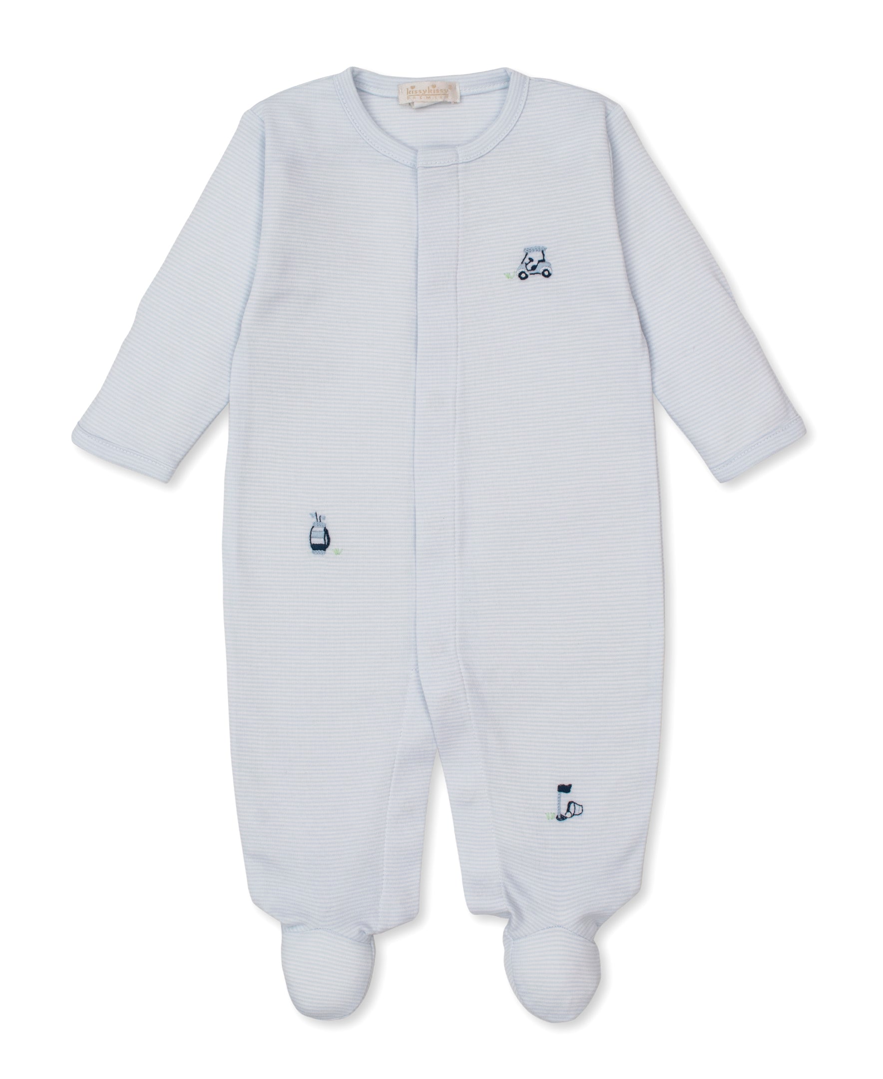 Premier Golf Championship Hand Emb. Stripe Footie - Kissy Kissy
