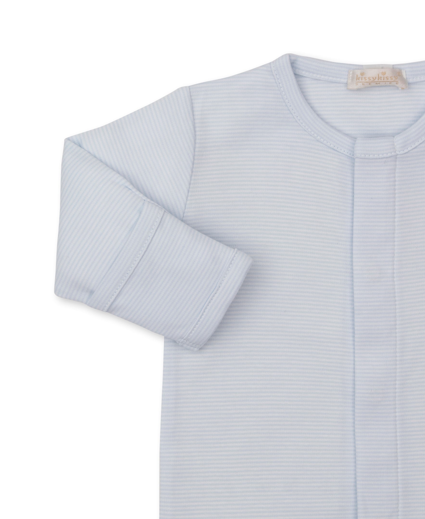 CLB Summer Medley 26 Blue Hand Emb. Stripe Footie