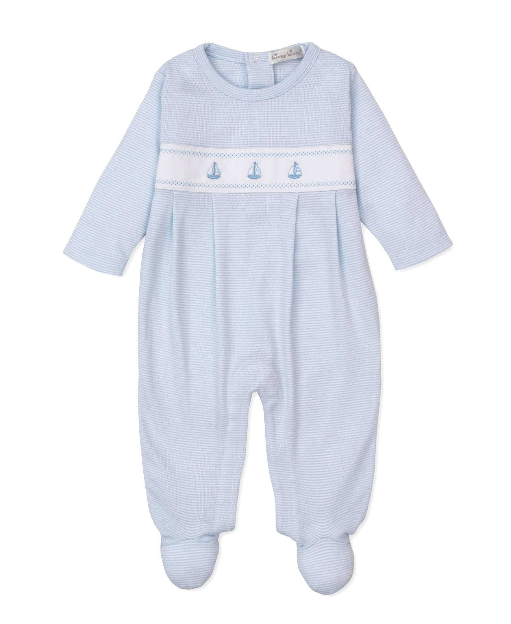 Classic Treasures SP26 Blue Stripe Footie - Kissy Kissy