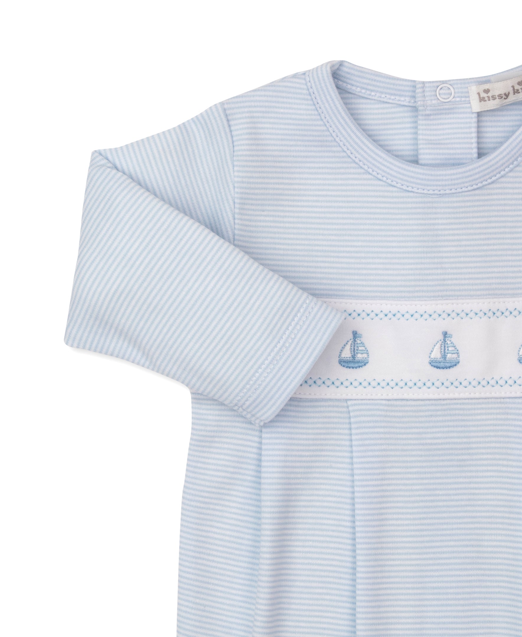 Classic Treasures SP26 Blue Stripe Footie - Kissy Kissy