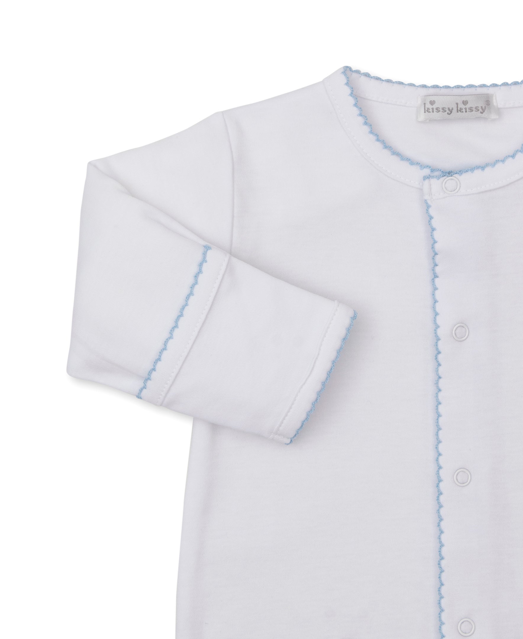 Safari Party White/Blue Footie - Kissy Kissy
