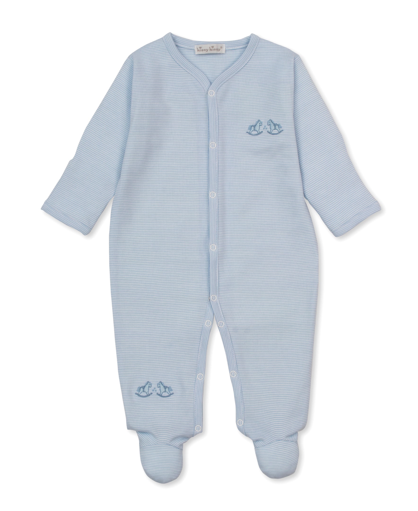 Gingham Rockers Stripe Footie