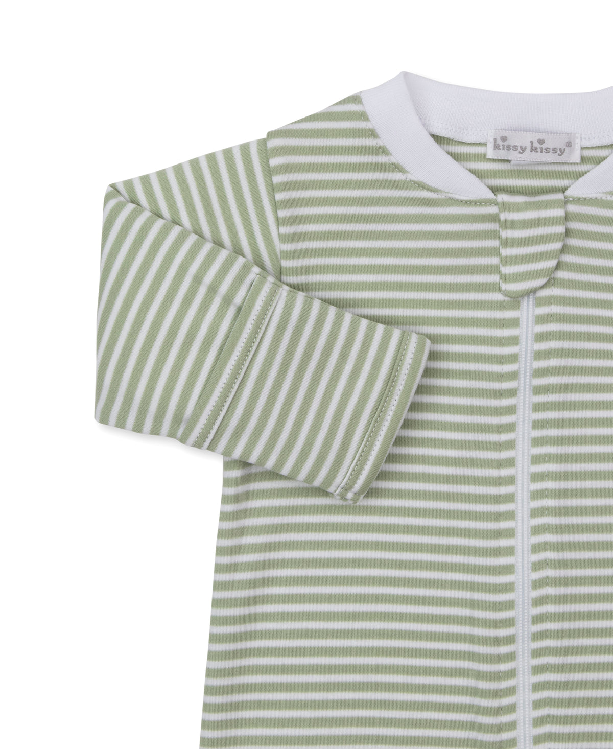 Dino Valley Stripe Zip Footie - Kissy Kissy