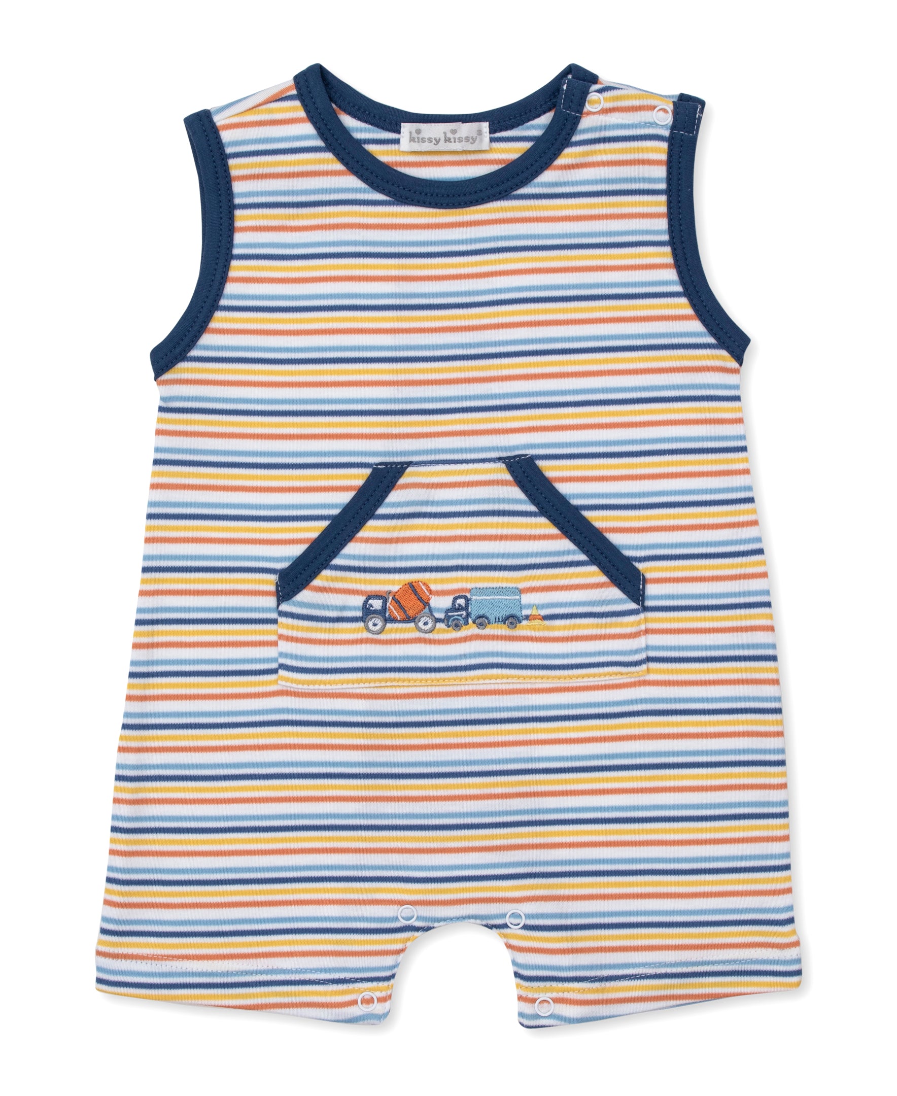 Construction Roadwork Sleeveless Stripe Playsuit - Kissy Kissy