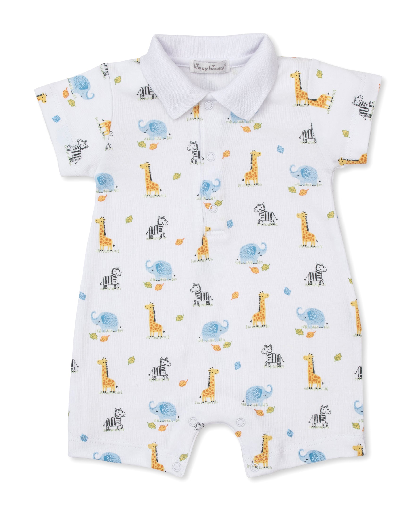 Safari Bunch Short Playsuit w/ Collar - Kissy Kissy