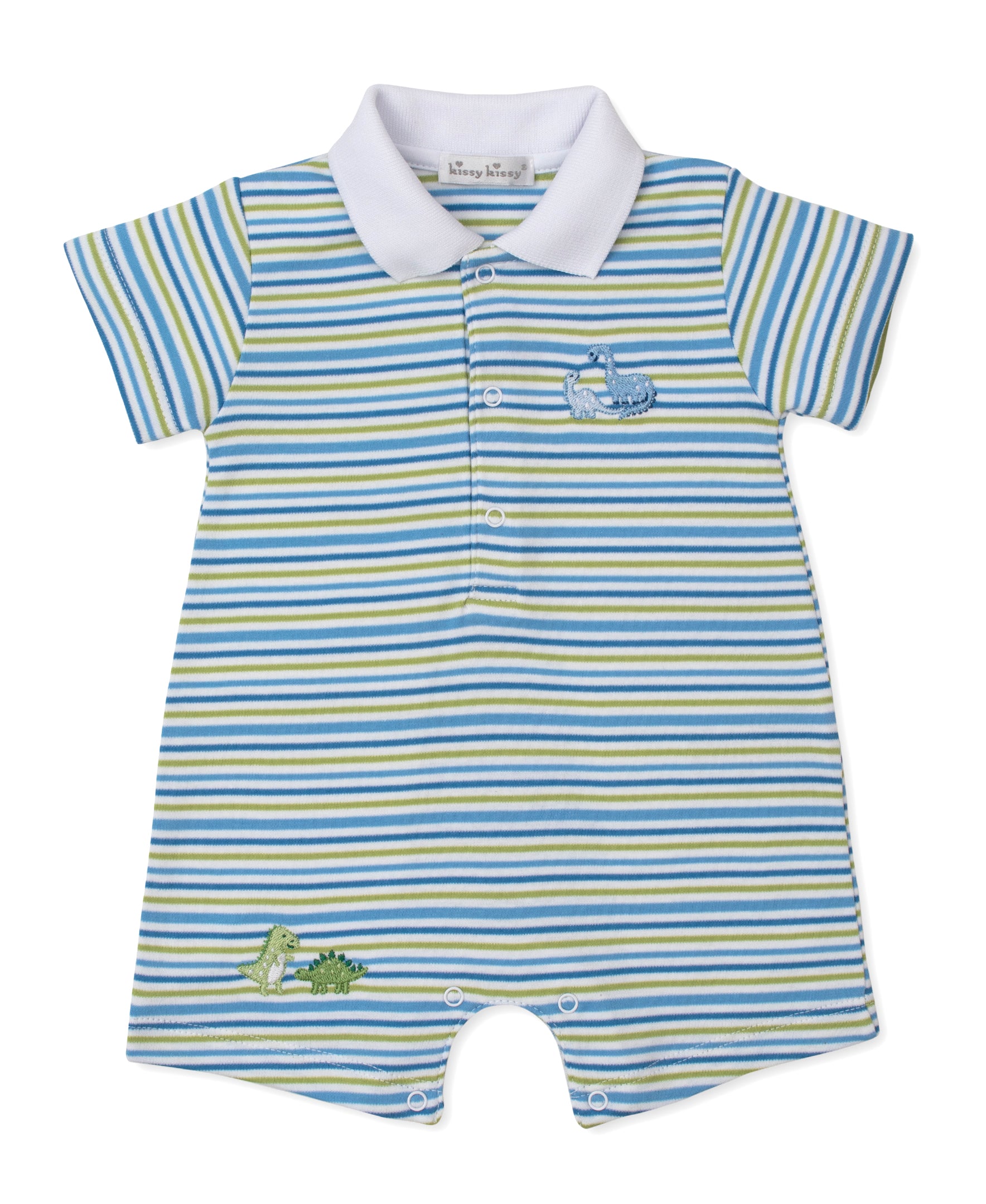 Dinosaur Delight Short Stripe Playsuit - Kissy Kissy