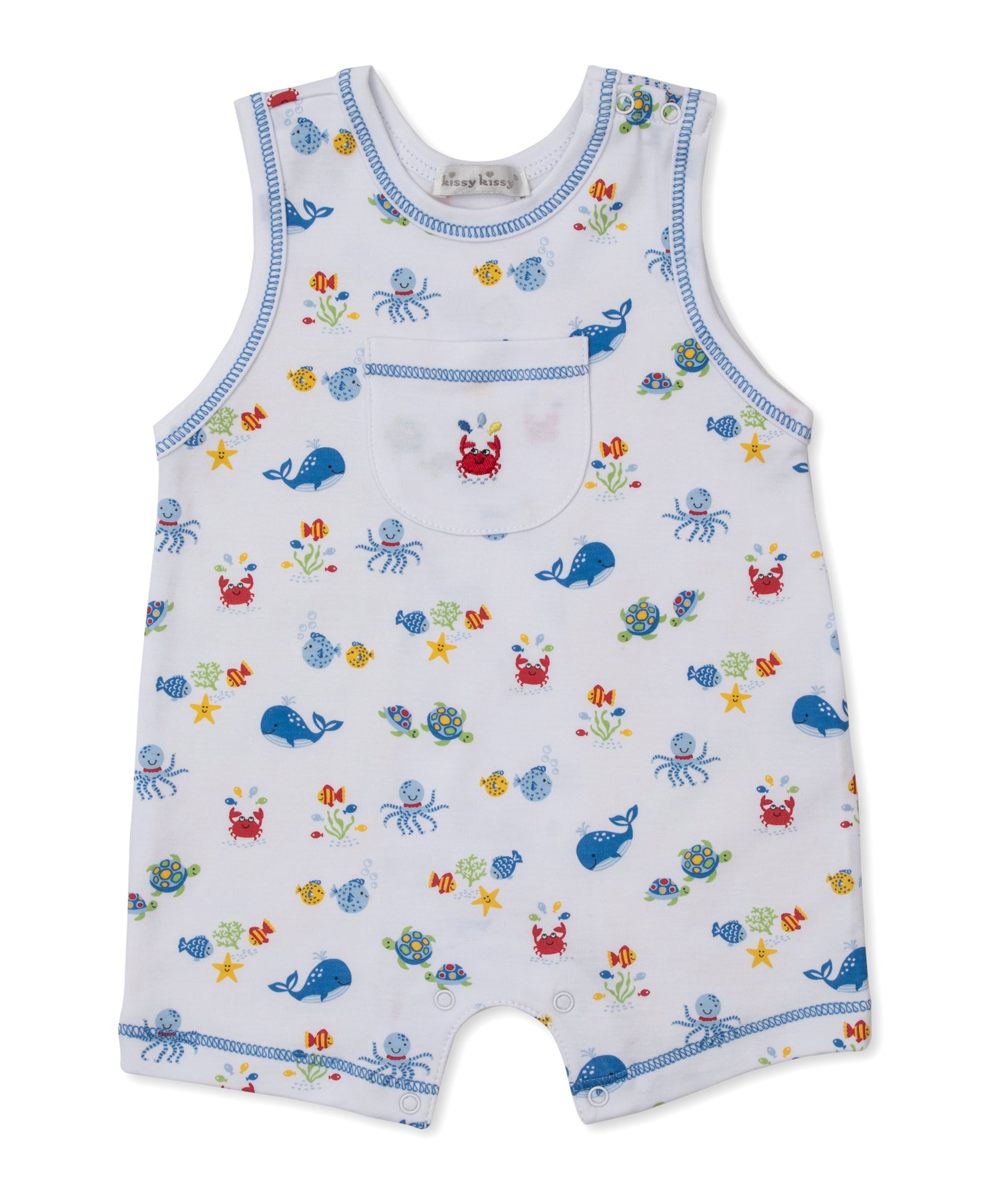 Ocean Antics Blue Sleeveless Playsuit - Kissy Kissy