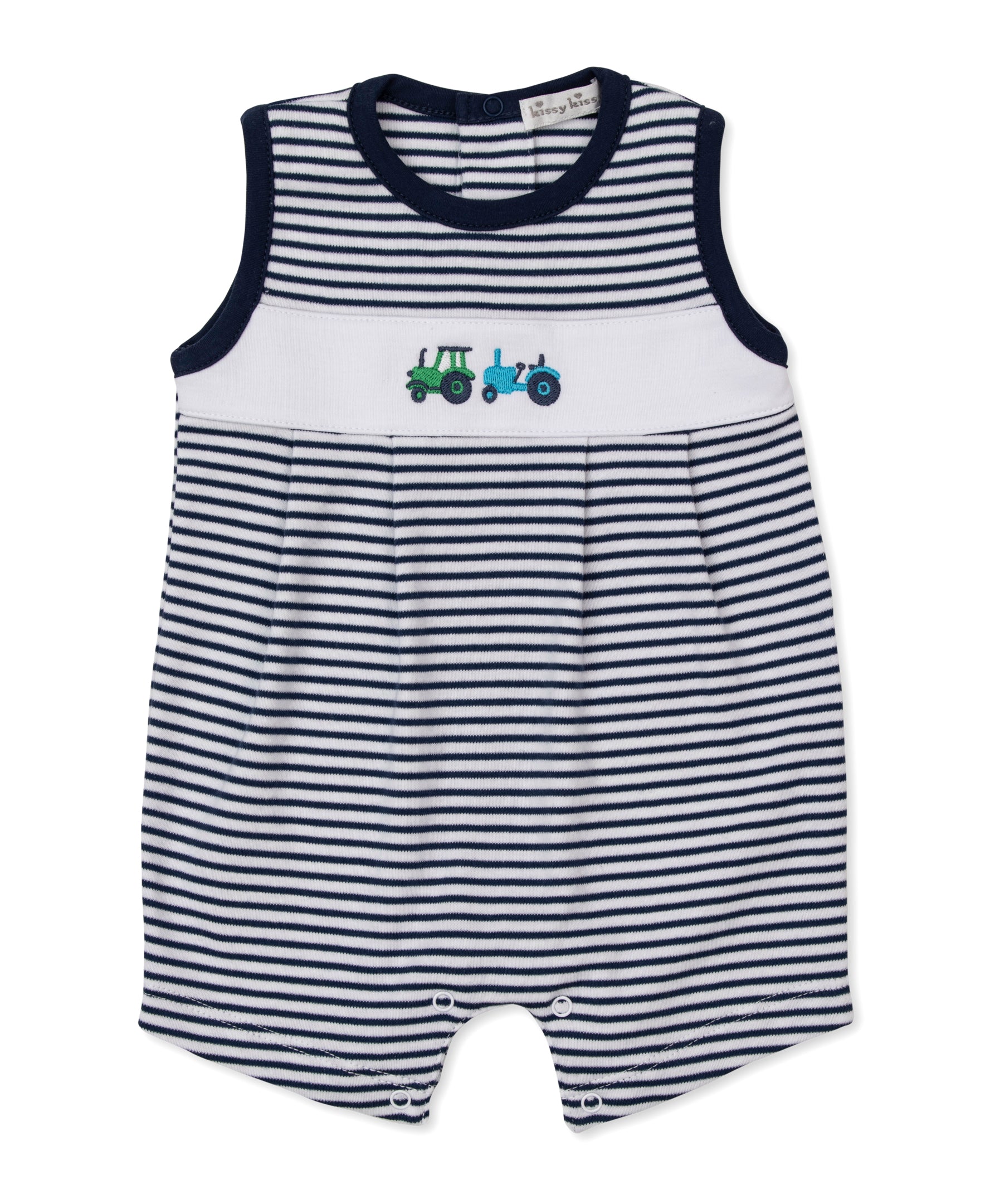 Trusty Tractors Sleeveless Stripe Playsuit - Kissy Kissy
