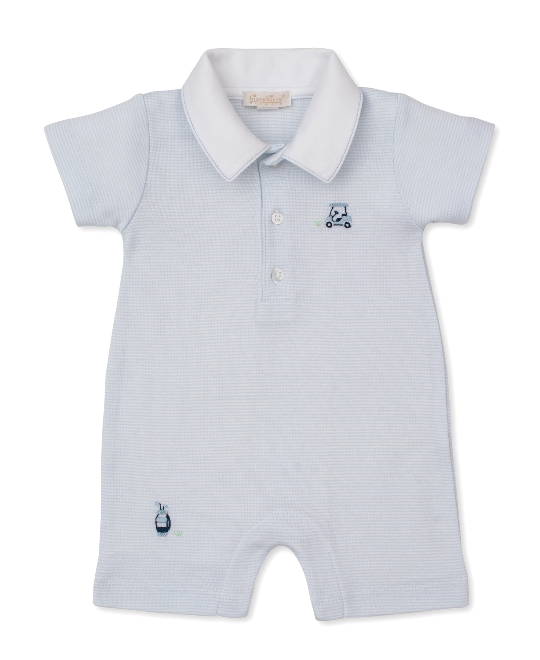 Premier Golf Championship Hand Emb. Short Playsuit w/ Collar - Kissy Kissy