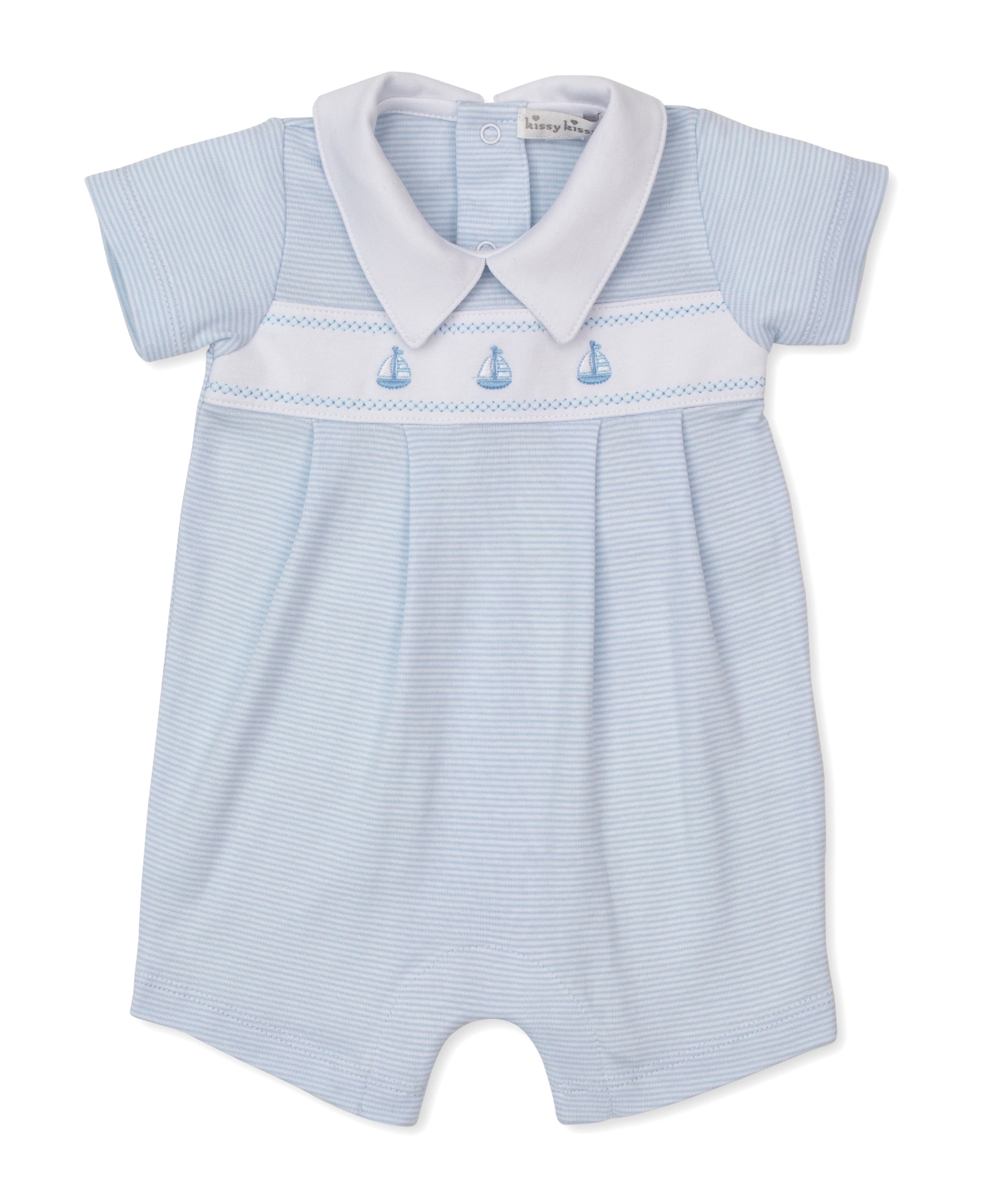 Classic Treasures SP26 Blue Stripe Short Playsuit