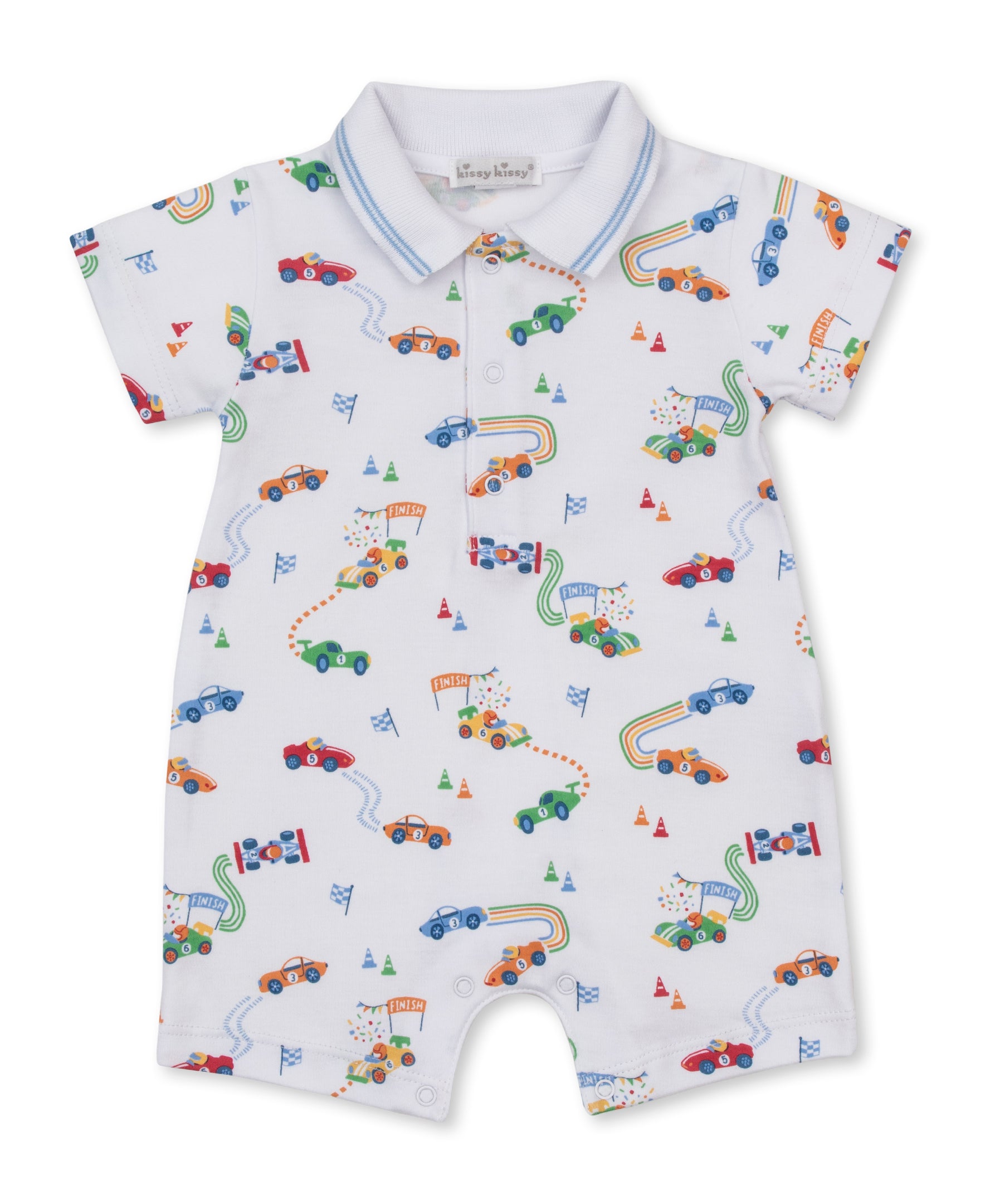 Gran Prixe Raceway Short Playsuit w/ Collar