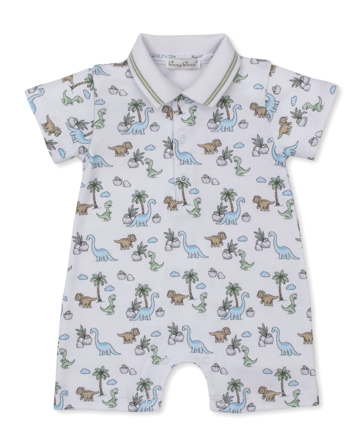 Dino Valley Short Playsuit w/ Collar - Kissy Kissy
