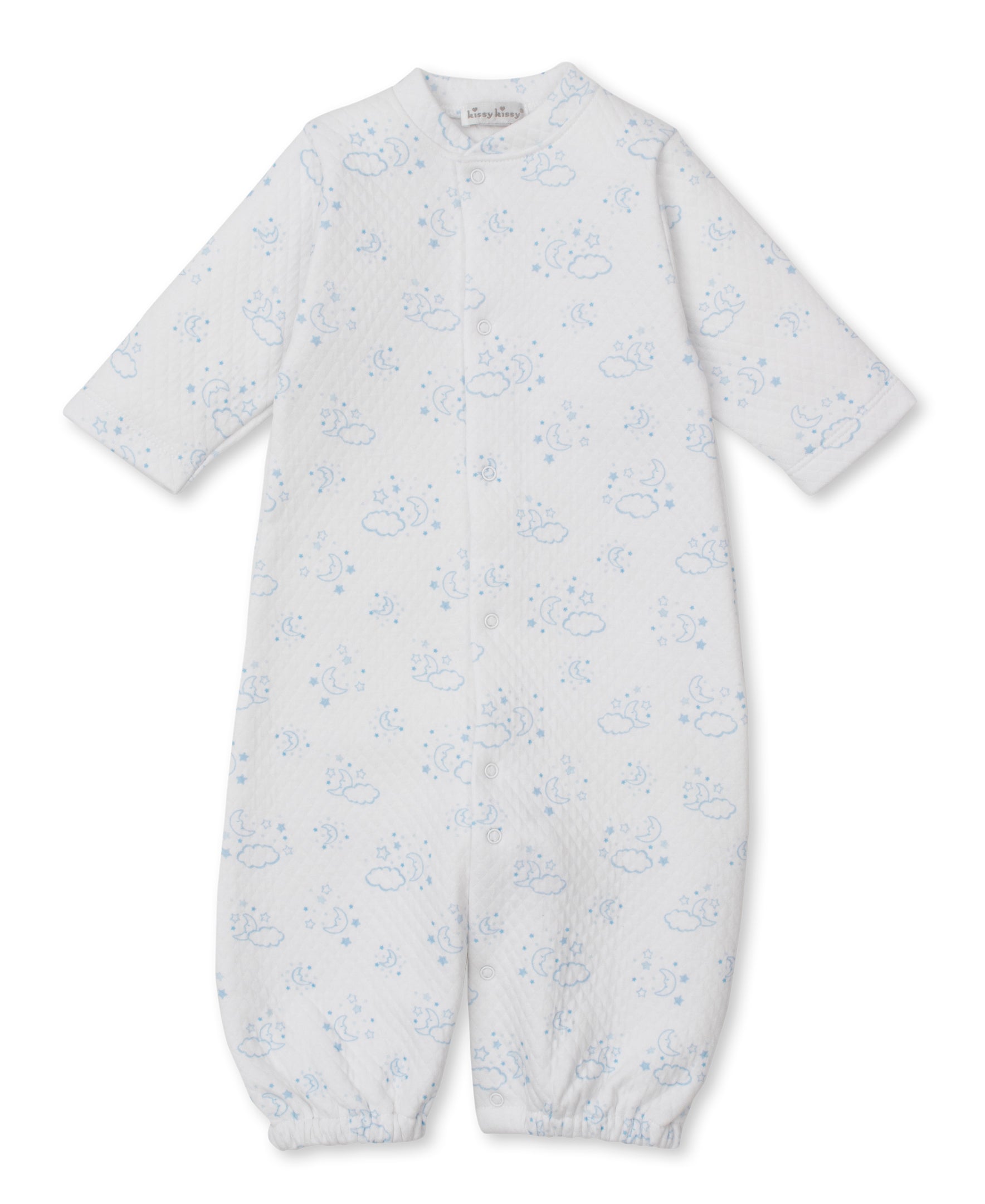 Cheerful Goodnight Blue Jacquard Convertible Gown - Kissy Kissy