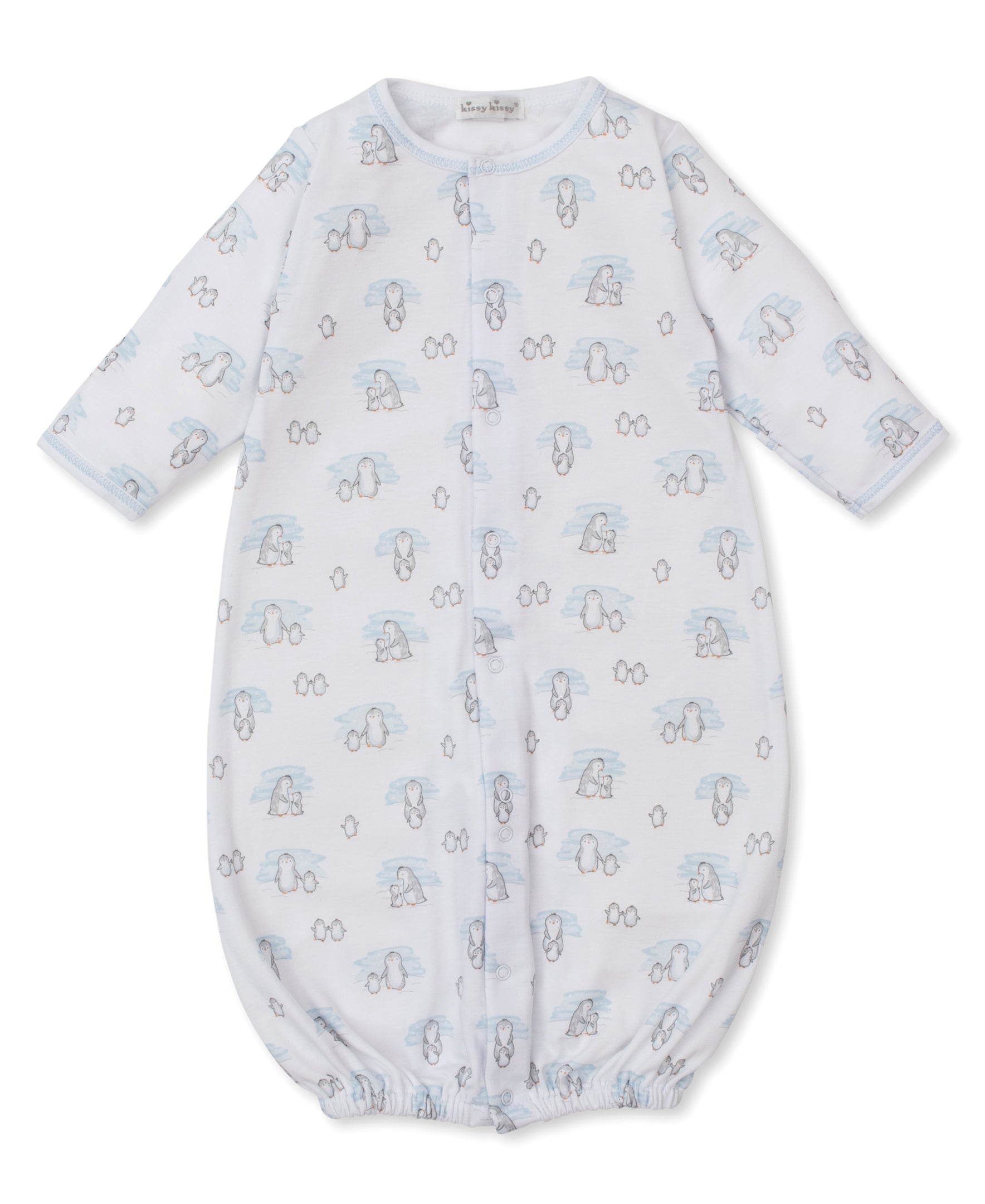 Snow Happy Penguins Blue Convertible Gown - Kissy Kissy