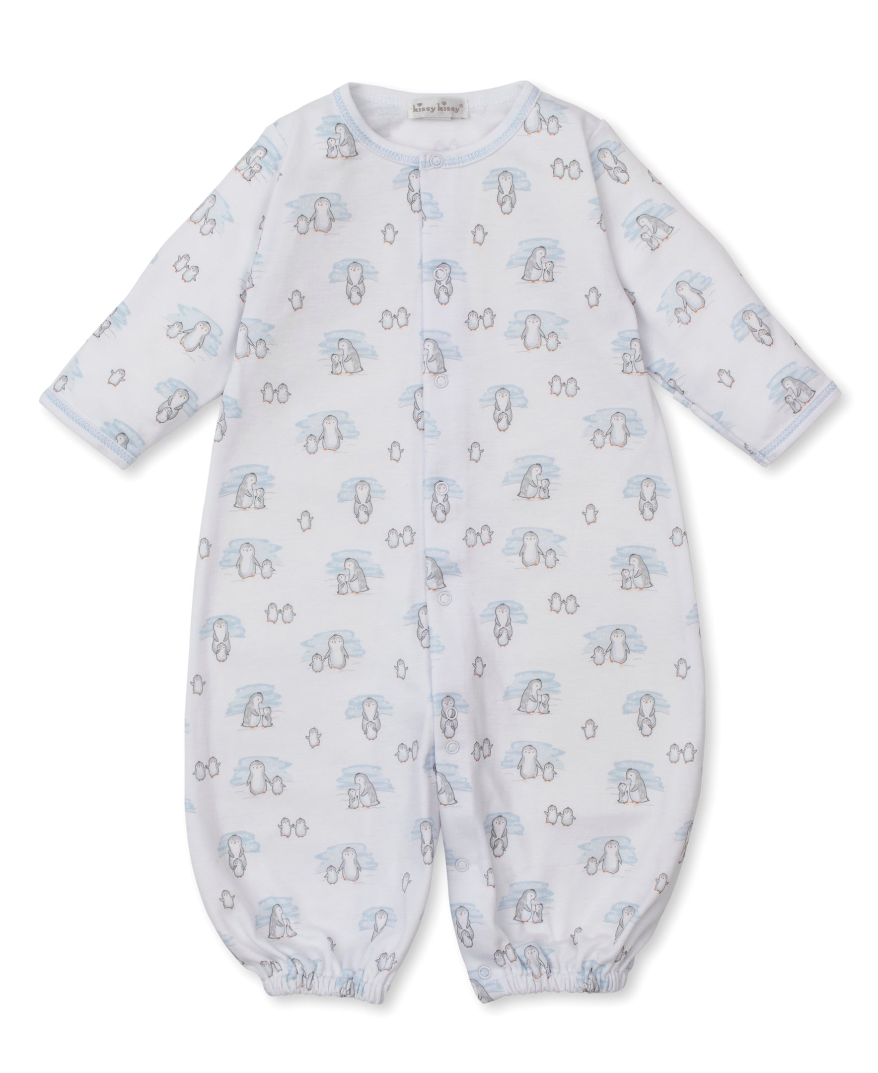 Snow Happy Penguins Blue Convertible Gown - Kissy Kissy