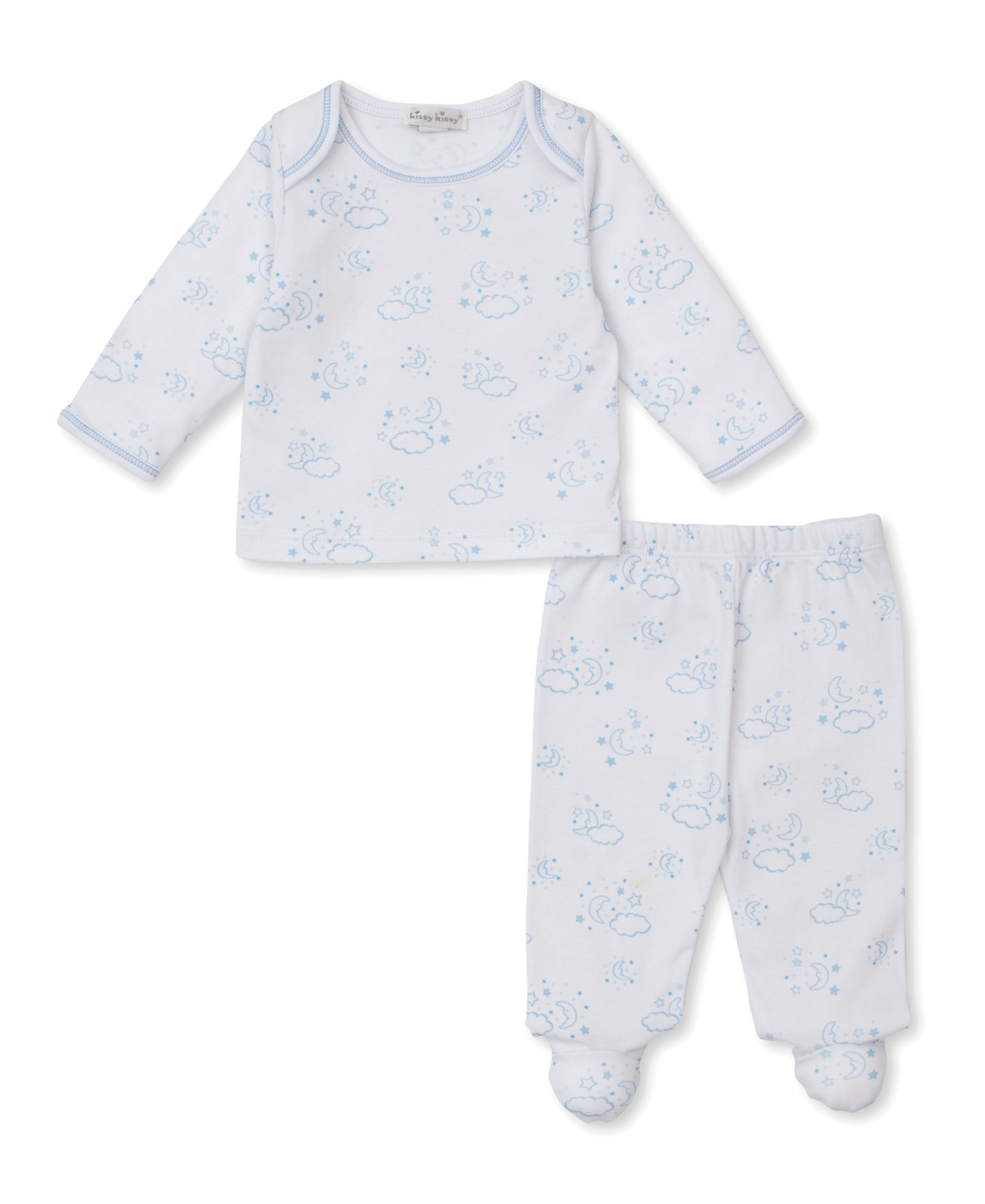 Cheerful Goodnight Blue Footed Pant Set